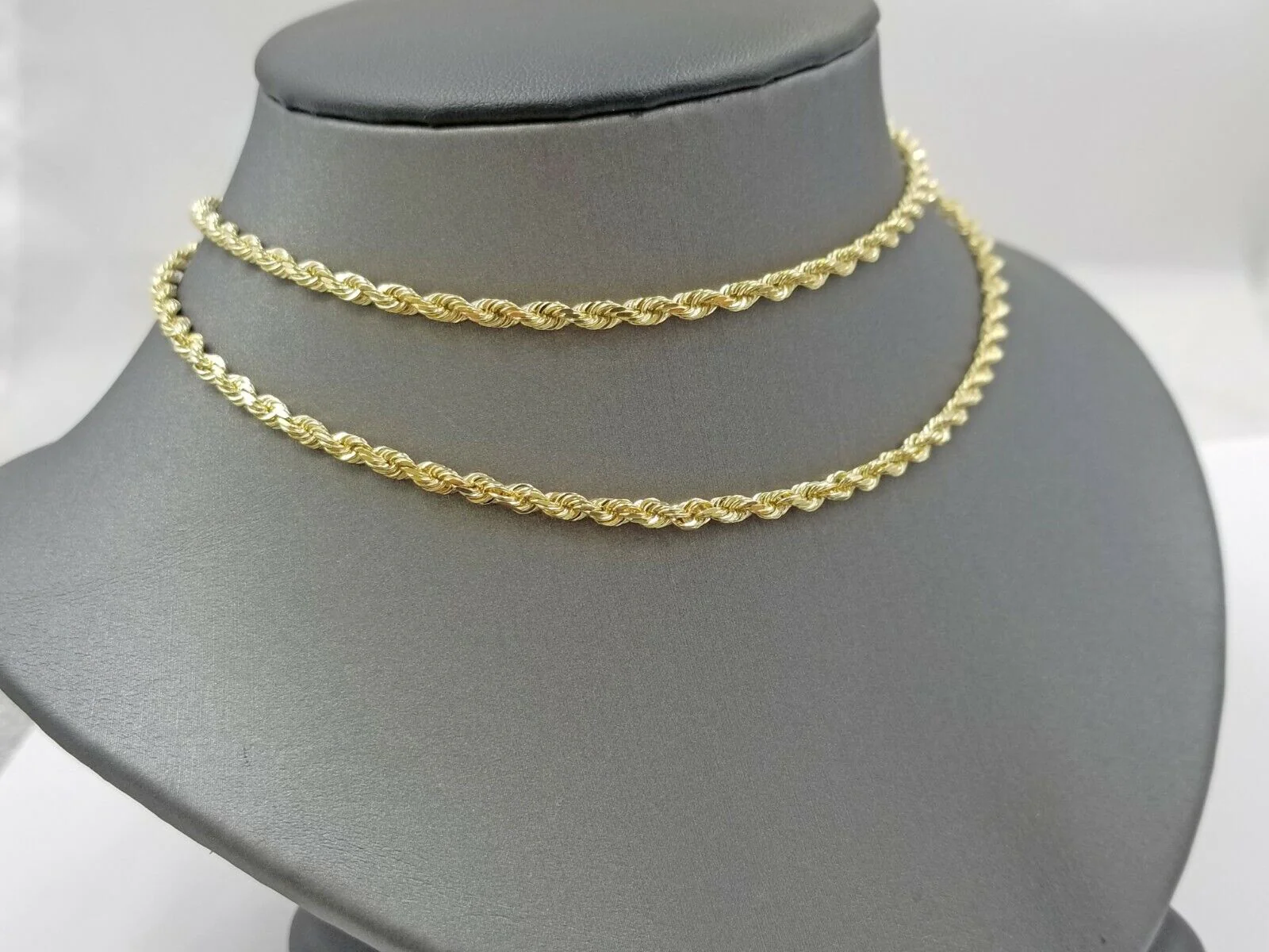 Real 14KT SOLID Yellow Gold 4mm Rope Chain Diamond Cut 20 Inches Real Gold - Image 6