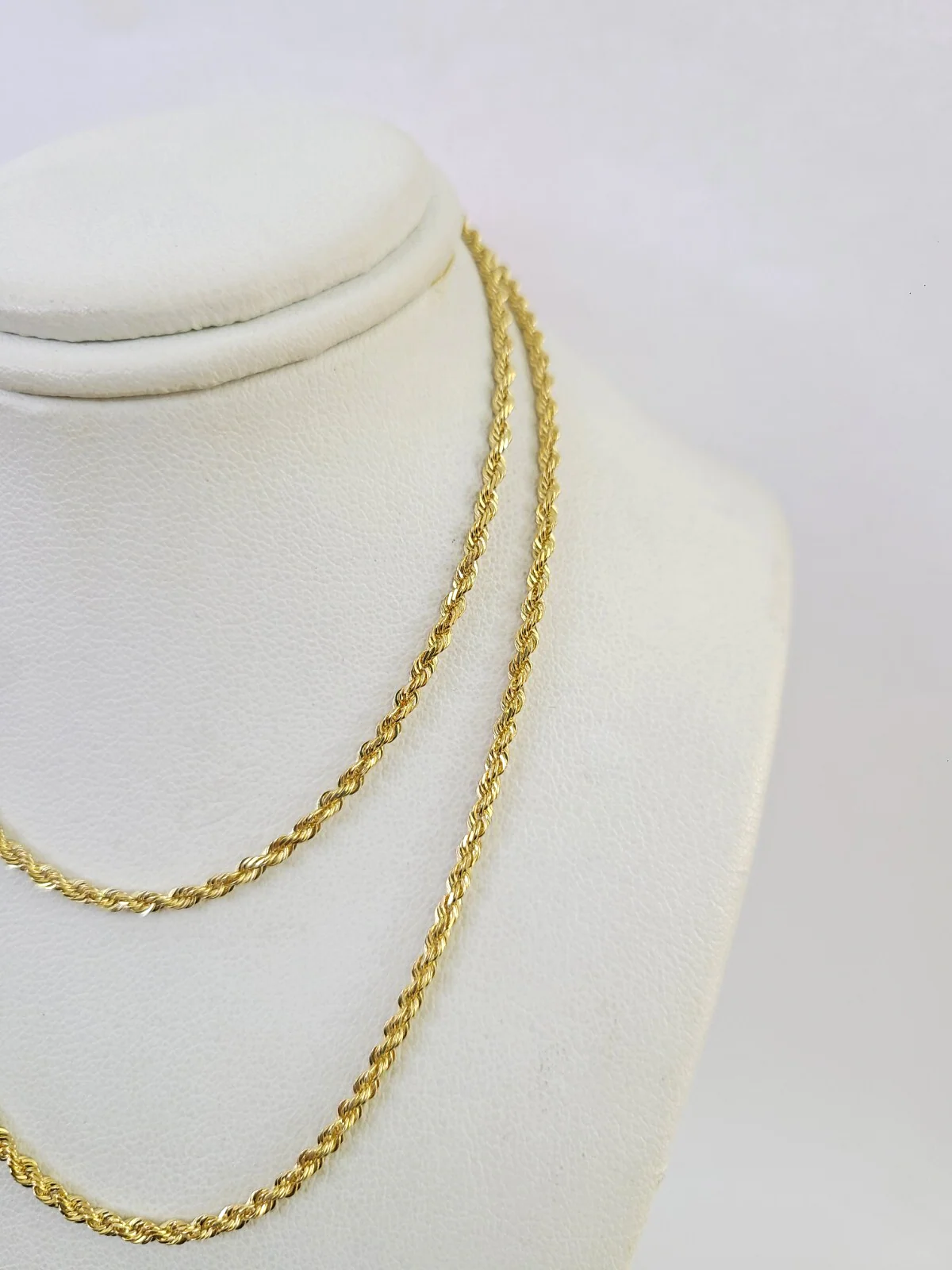 Real 18k Rope Chain Necklace 22 Inches 2mm Yellow Gold Men Women 18KT SOLID - Image 2