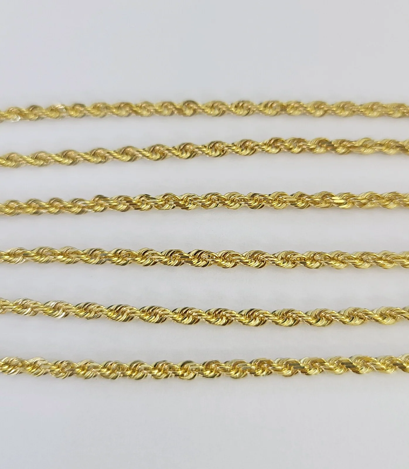 Real 18k Rope Chain Necklace 22 Inches 2mm Yellow Gold Men Women 18KT SOLID - Image 4