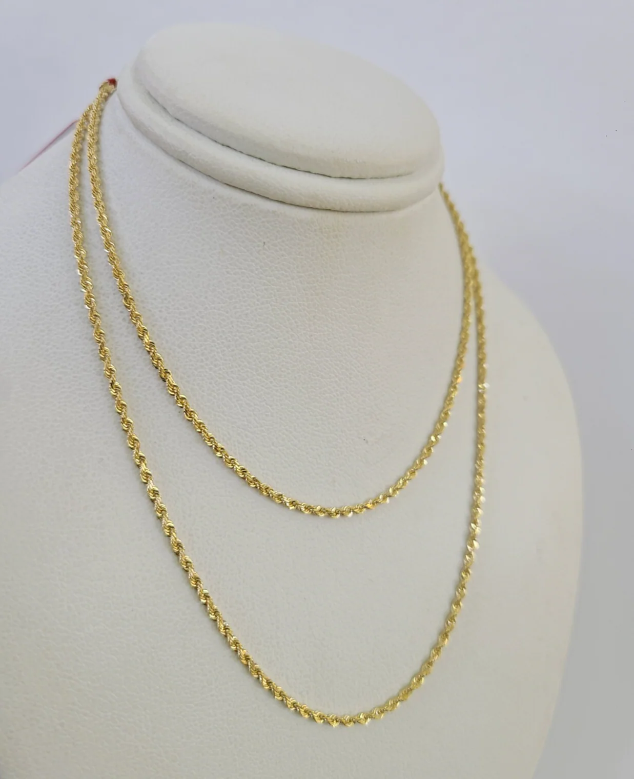 Real 18k Yellow Gold Rope Chain Necklace 20 Inches 1mm Men Women 18KT SOLID - Image 4
