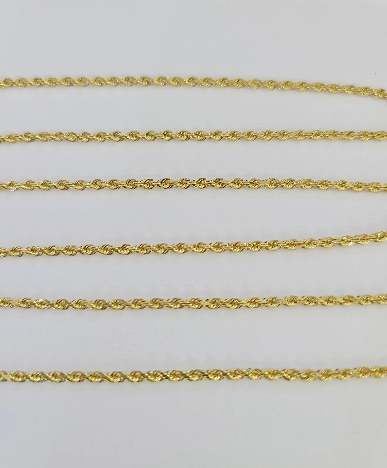 Real 18k Yellow Gold Rope Chain Necklace 20 Inches 1mm Men Women 18KT SOLID - Image 6