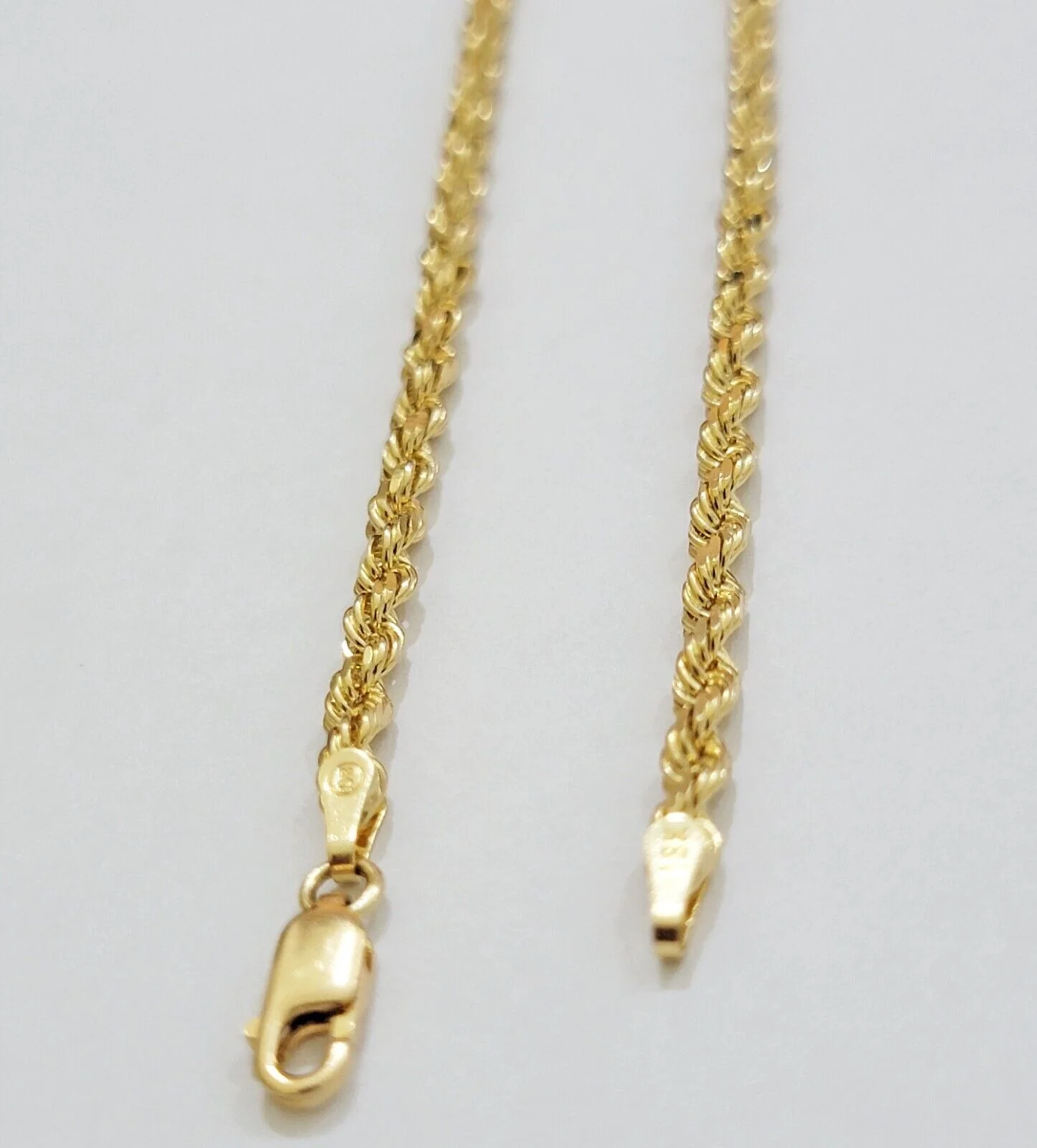 REAL 18k Yellow Gold Rope Chain Necklace SOLID 18-26 Inch 3mm 18kt Men's , Women - Image 3