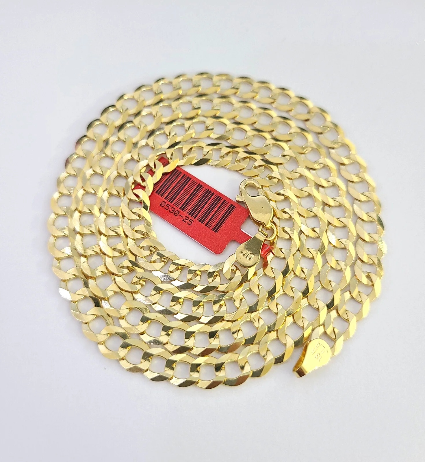 Real 18kt Cuban Curb Chain Necklace 6mm 24 Inch Yellow Gold Men Women SOLID - Image 6