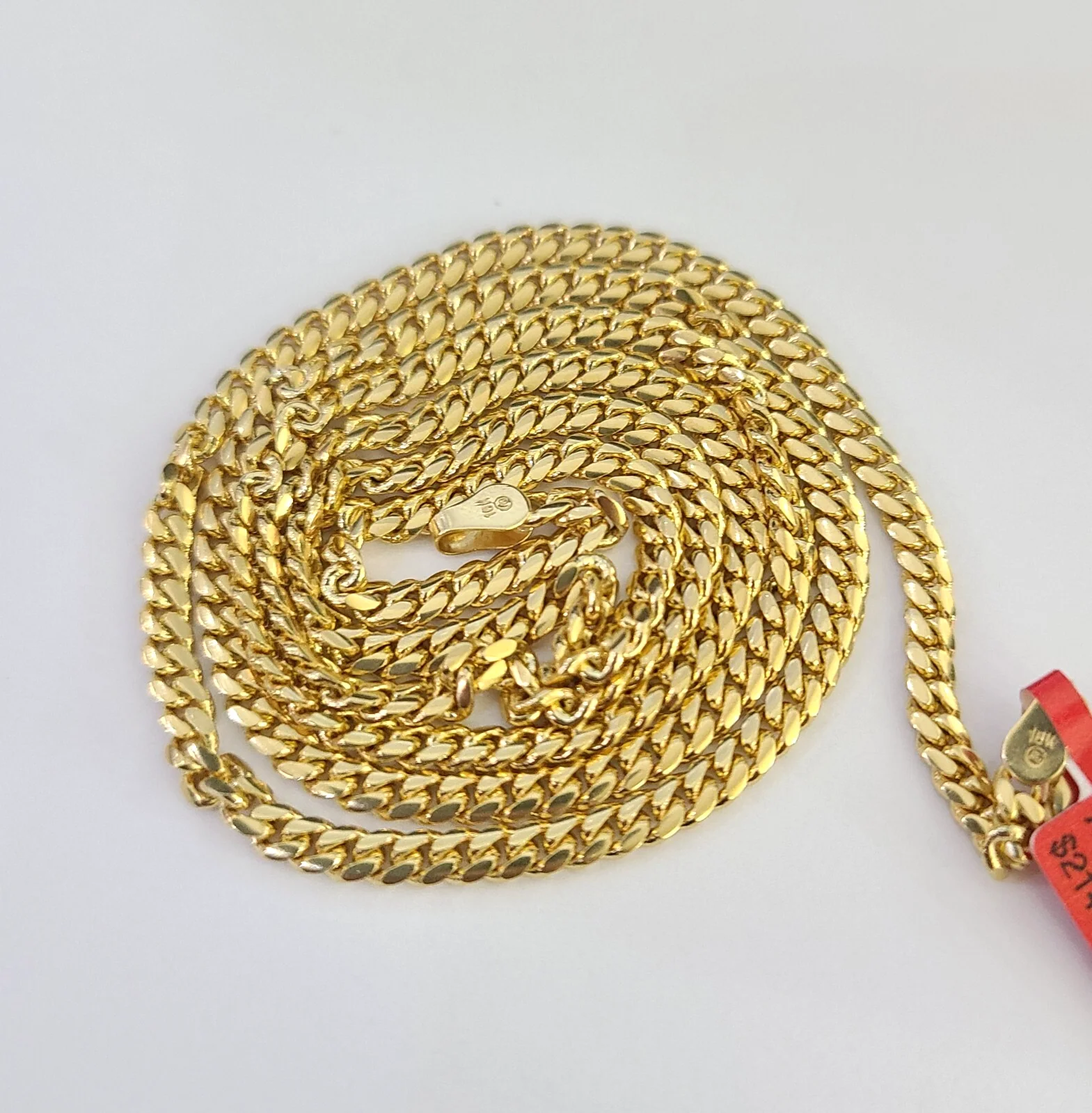Real 18kt Miami Cuban Chain Necklace 3mm 24 Inch Yellow Gold Men Women SOLID 18k - Image 6