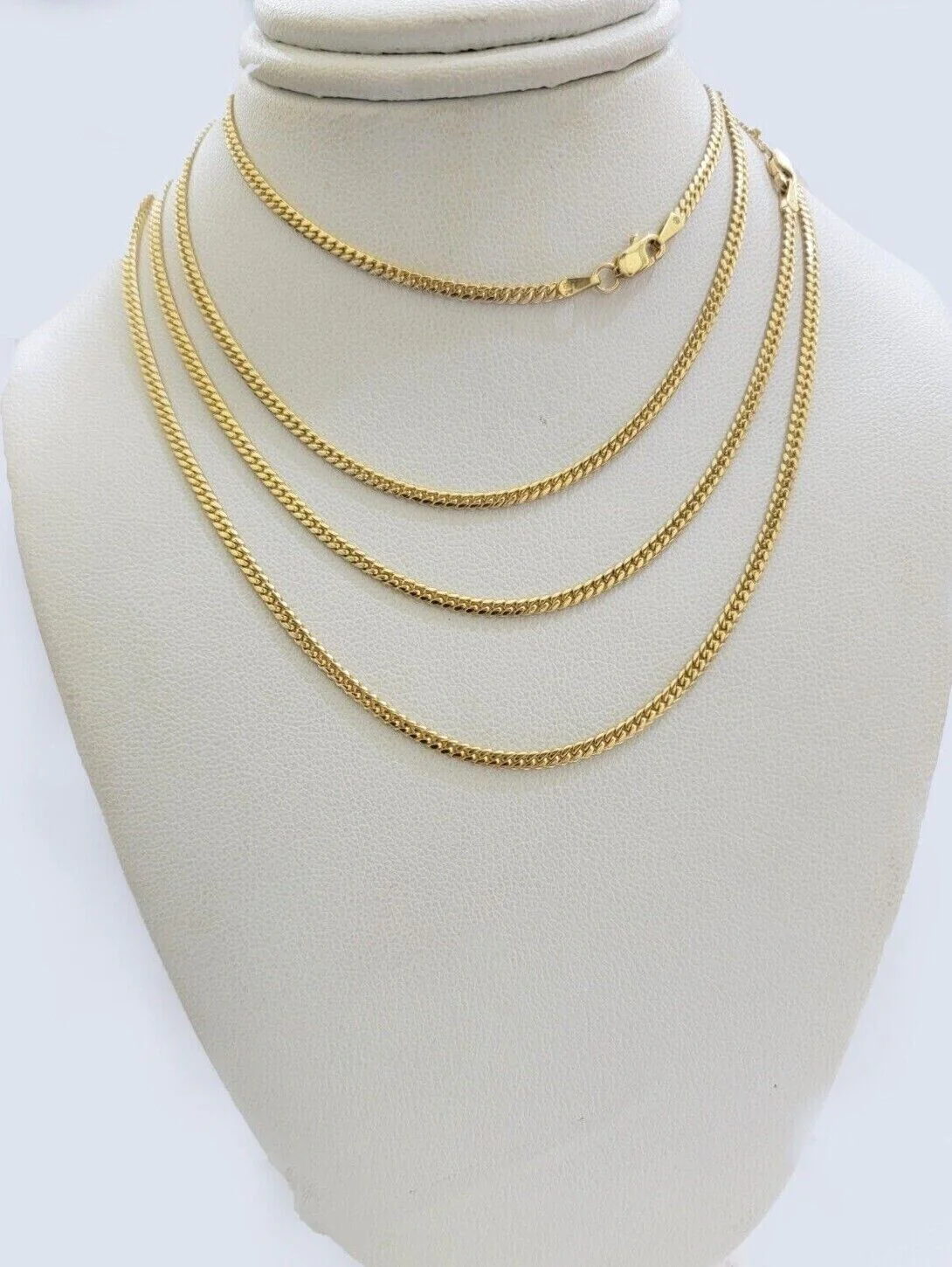 Real 18kt Yellow Gold Miami Cuban Chain Necklace 3mm 20'' Inches Men Women SOLID - Image 6