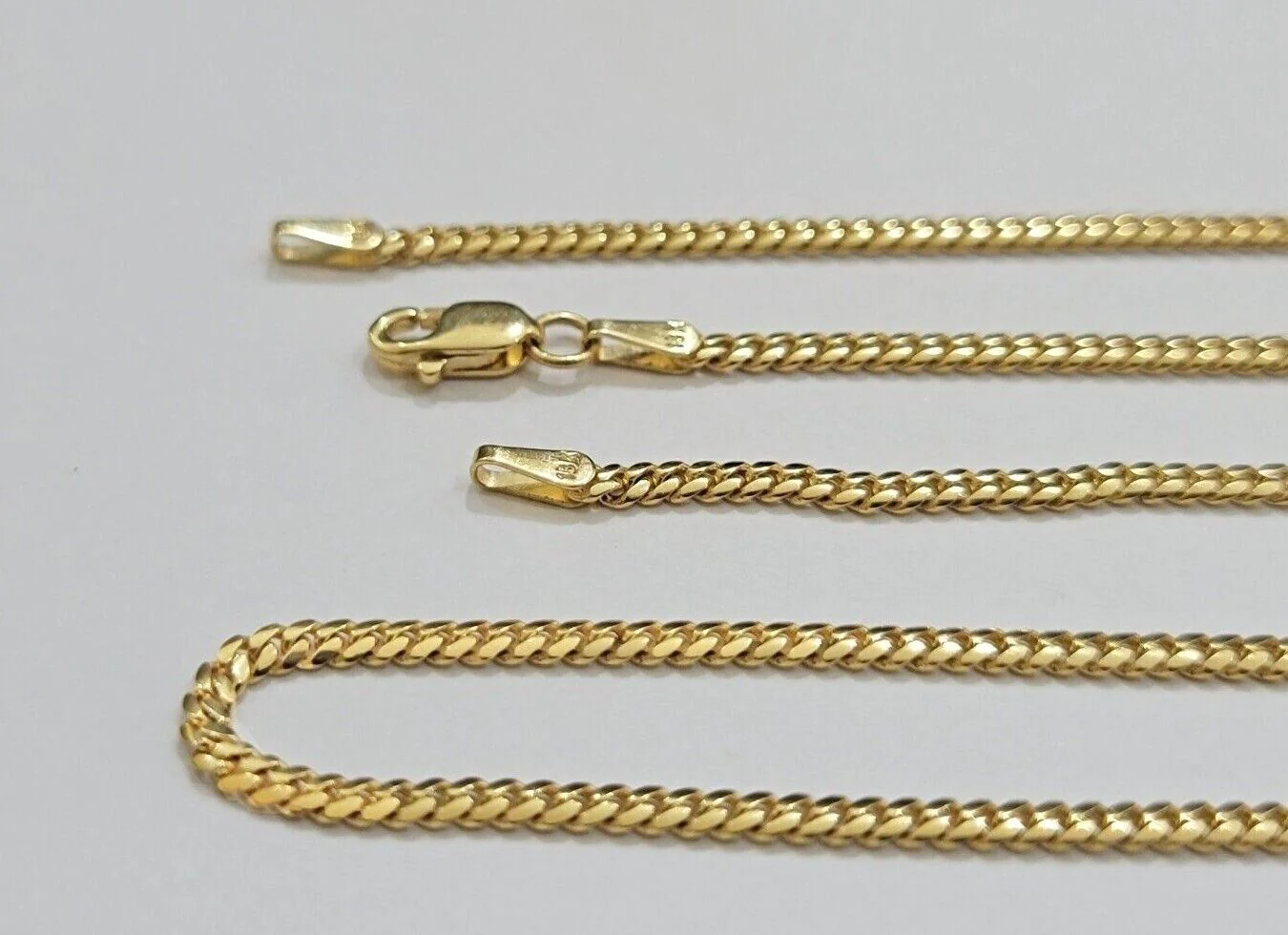 Real 18kt Yellow Gold Miami Cuban Chain Necklace 3mm 22 Inch Men Women SOLID NEW - Image 11