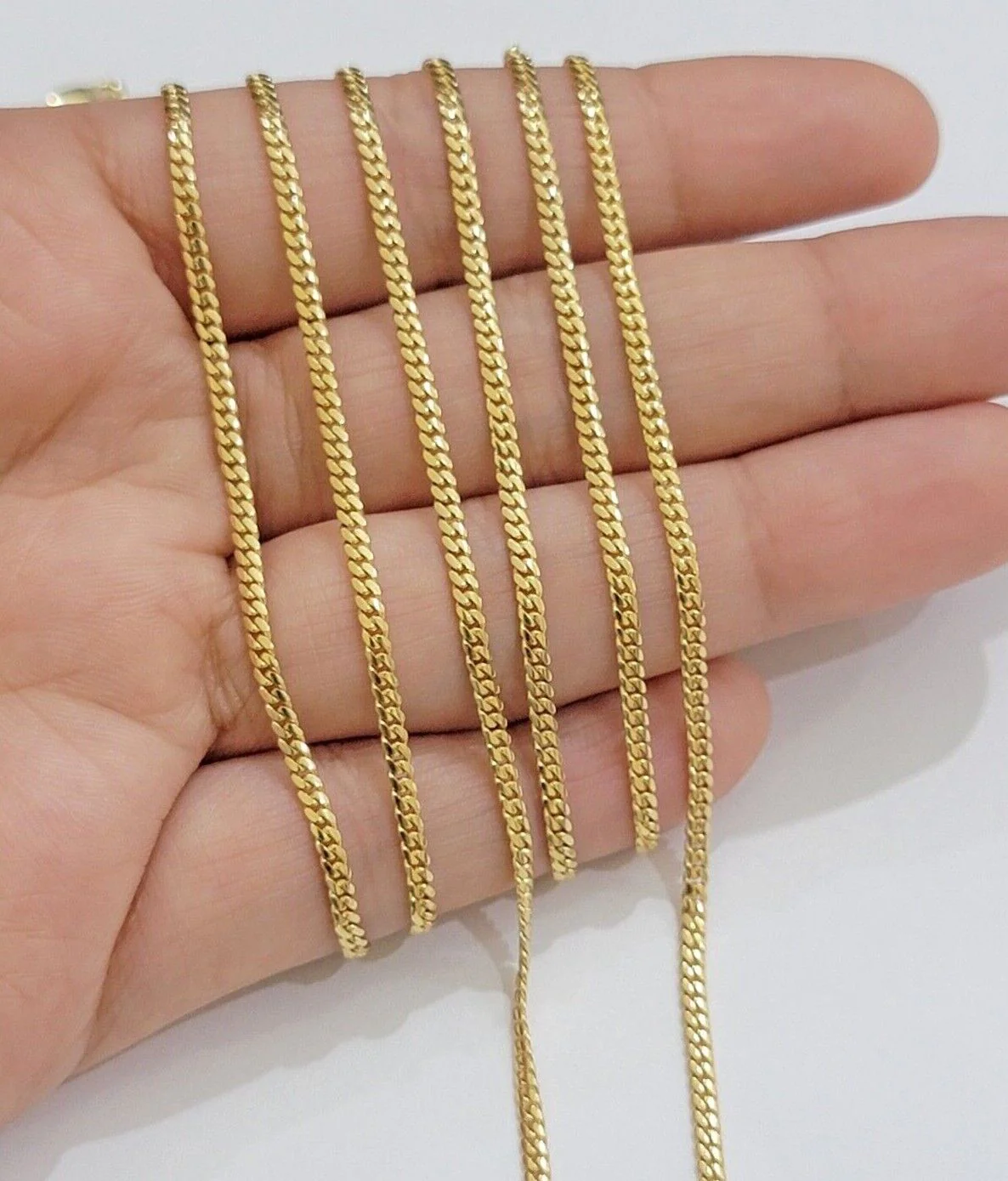 Real 18kt Yellow Gold Miami Cuban Chain Necklace 3mm 22 Inch Men Women SOLID NEW - Image 6