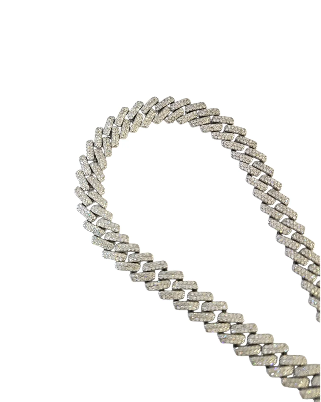 Moissanite Bracelet Real 925 Silver Cuban Link 8 Inch 8mm Women Men - Image 3