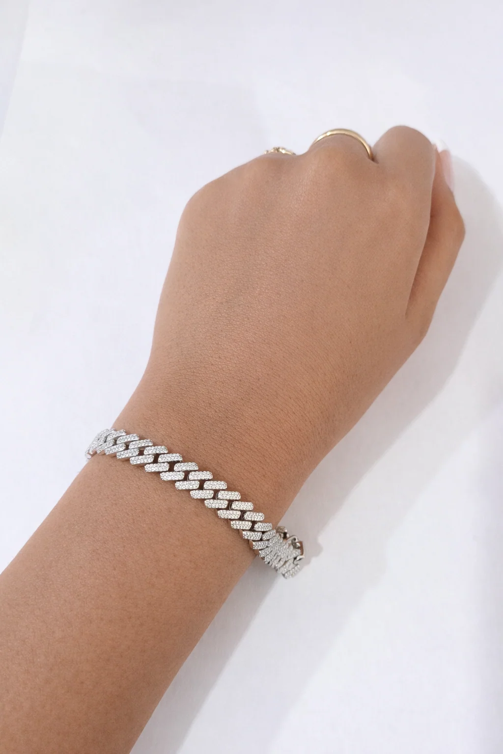 Moissanite Bracelet Real 925 Silver Cuban Link 8 Inch 8mm Women Men - Image 7