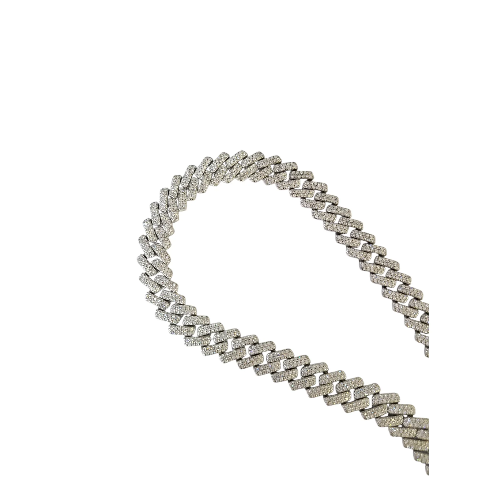 Real 925 Silver Moissanite Necklace Cuban Link Chain 22 Inch 10mm For Men - Image 4