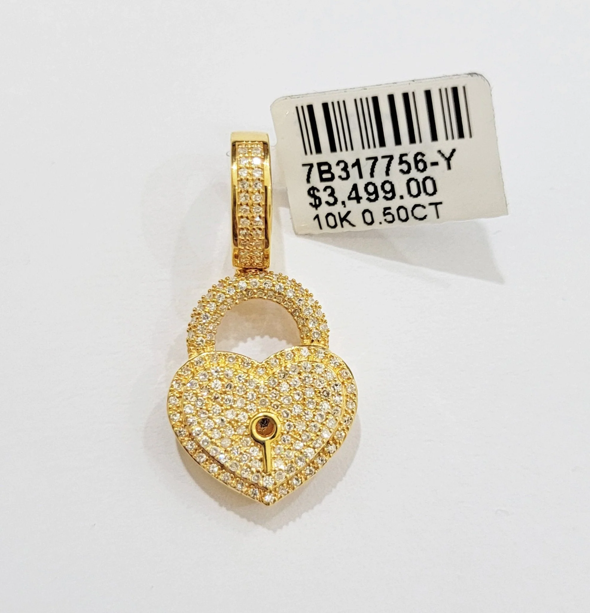 Real Diamond Key charm pendant Real 10k gold 1/2 Natural Diamonds For Men Women - Image 3