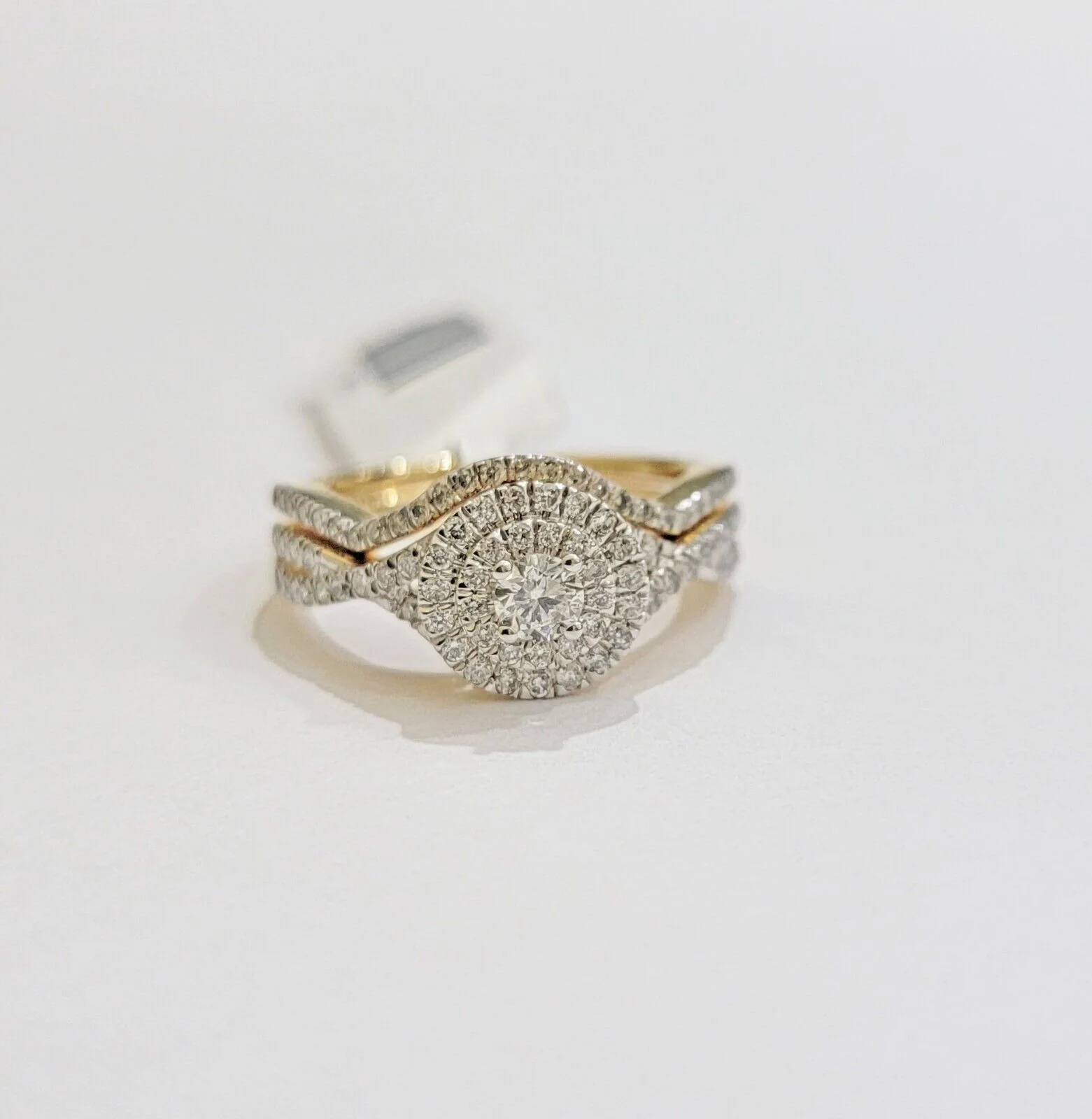 Real Diamond Ring band Set 14k Yellow Gold 0.75 Ct Natural Diamond Ladies - Image 4