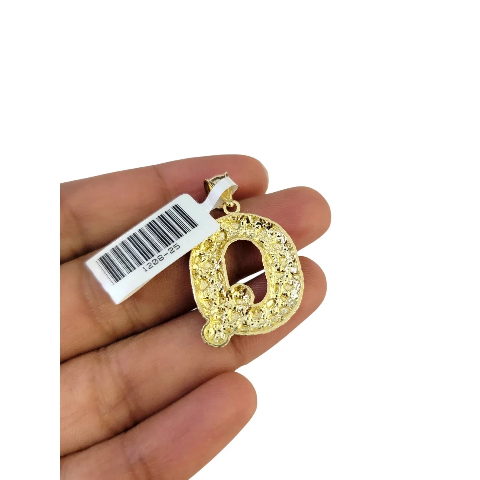 Real Gold 10k Chain Miami Cuban Link 2.5mm Q Initial Charm Necklace Pendant SET - Image 7