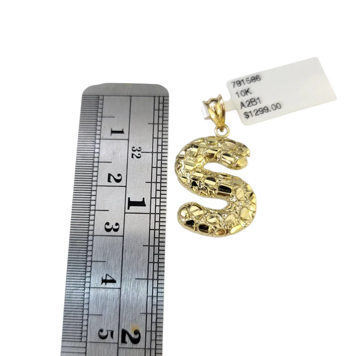 Real Gold 10k Chain S Initial Charm Miami Cuban Link 2.5mm Necklace Pendant SET - Image 7