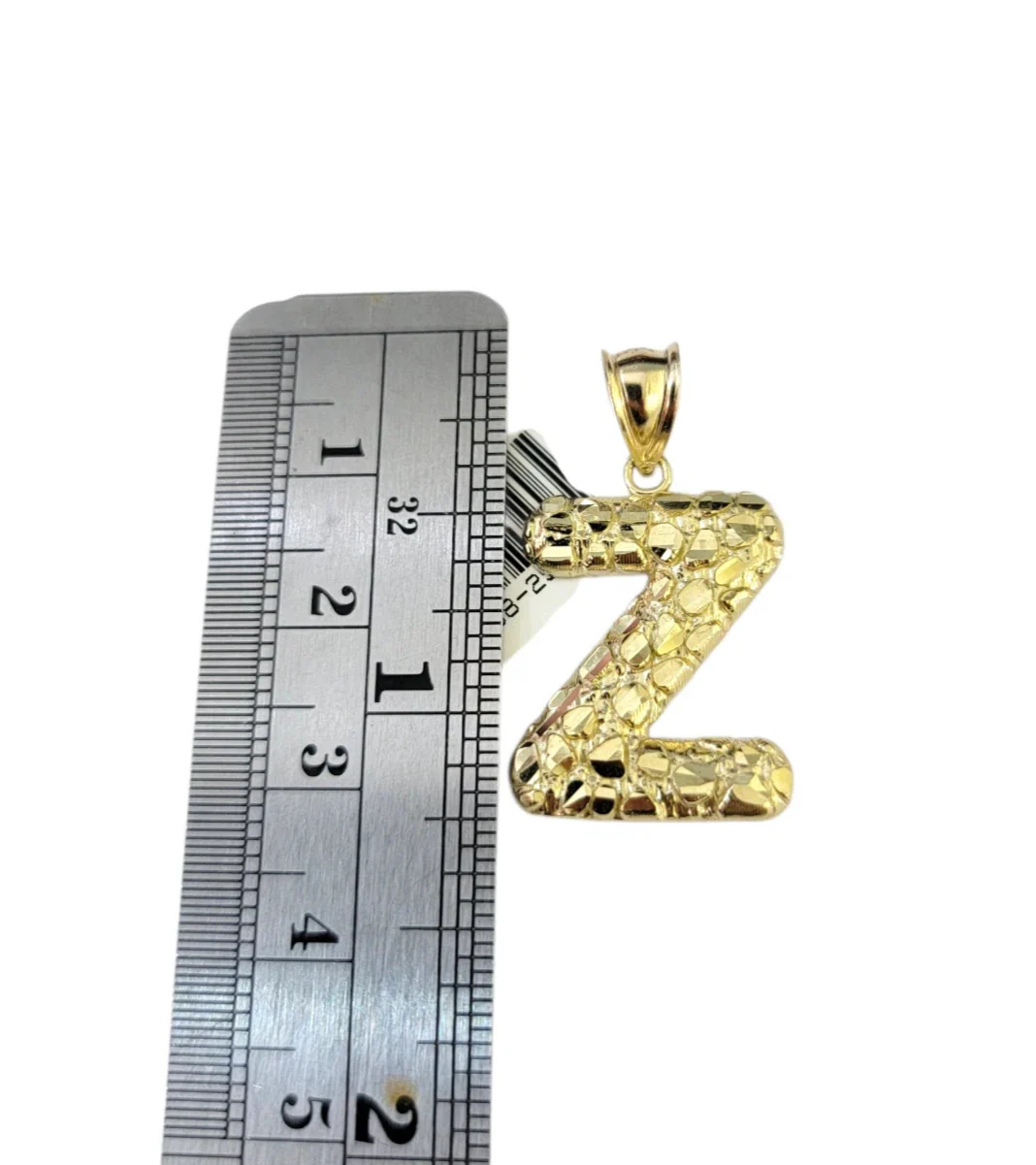 Real Gold 10k Miami Cuban Link Necklace 2.5mm Chain Z Initial Charm Pendant SET - Image 6