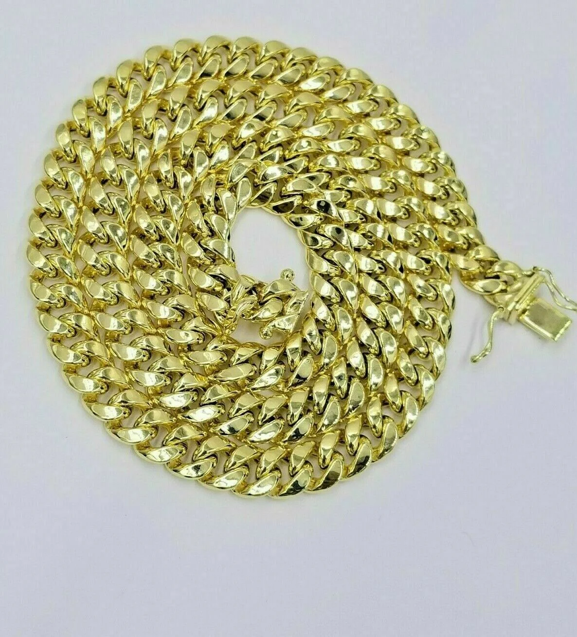 REAL 10k Yellow Gold Necklace Mens Chain Miami Cuban Link 18 Inch - 30" 6mm 7mm 8mm 9mm - Image 6