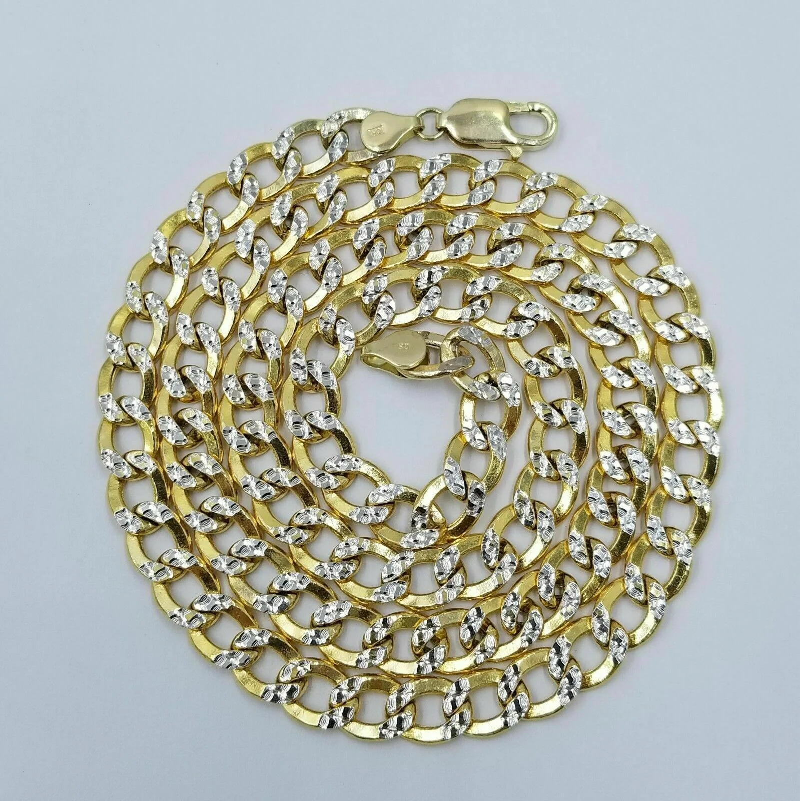 Real Gold Mens Necklace Cuban Link Diamond Cut 8mm 20"-28" 10k Yellow Gold Chain - Image 3