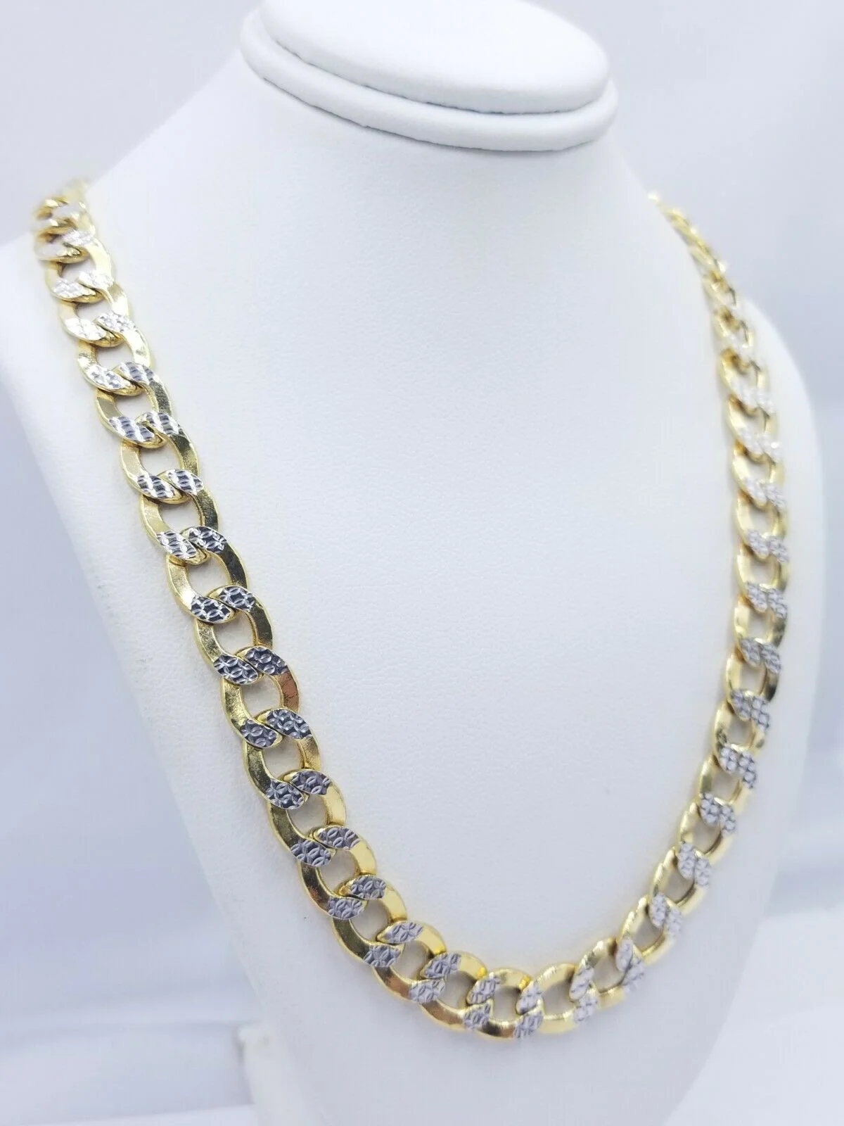Real Gold Mens Necklace Cuban Link Diamond Cut 8mm 20"-28" 10k Yellow Gold Chain - Image 5