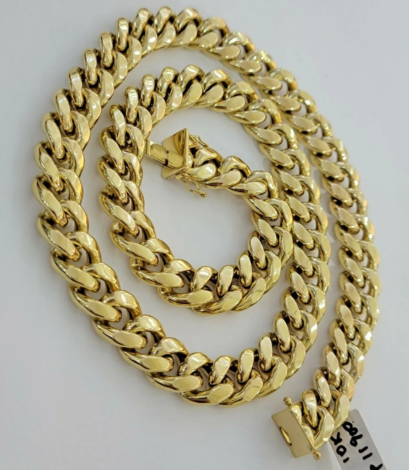 Real Gold Necklace Miami Cuban Link Chain THICK 13MM 20"-30" 10KT Yellow Gld MEN - Image 3