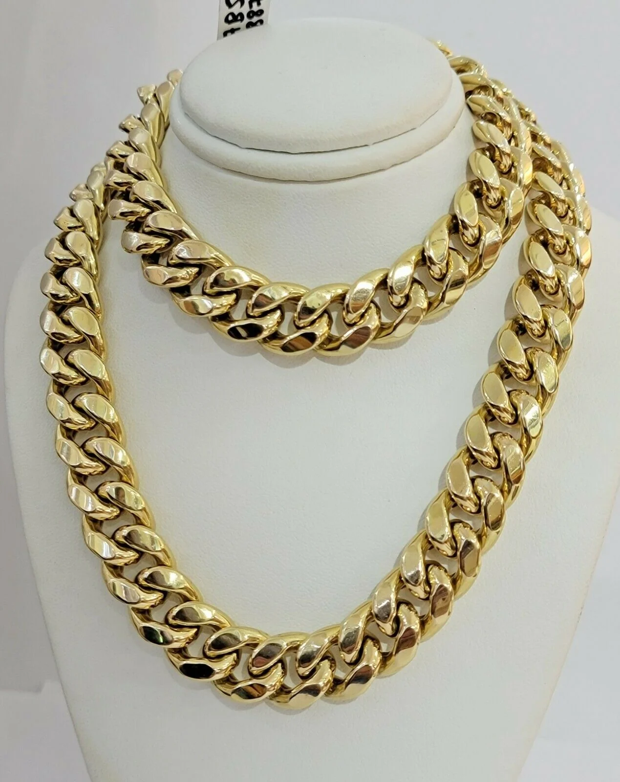 Real Gold Necklace Miami Cuban Link Chain THICK 13MM 20"-30" 10KT Yellow Gld MEN - Image 4