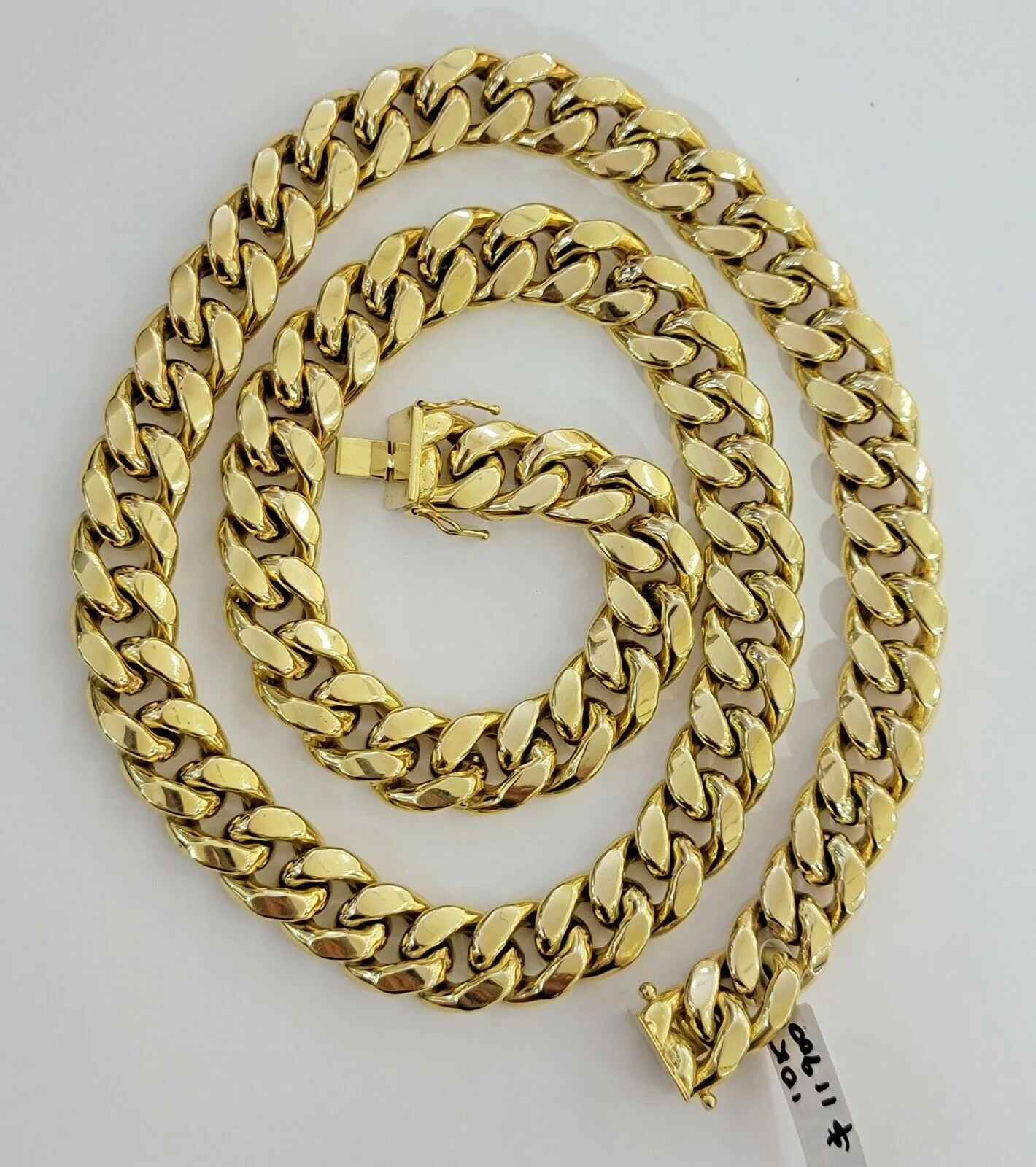 Real Gold Necklace Miami Cuban Link Chain THICK 13MM 20"-30" 10KT Yellow Gld MEN - Image 5