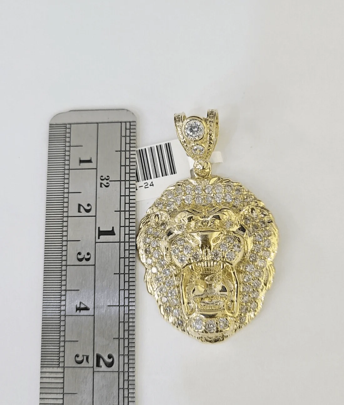Real 10k Gold Roaring Lion Head Charm Pendant 10kt Yellow Gold For Men's - Image 2