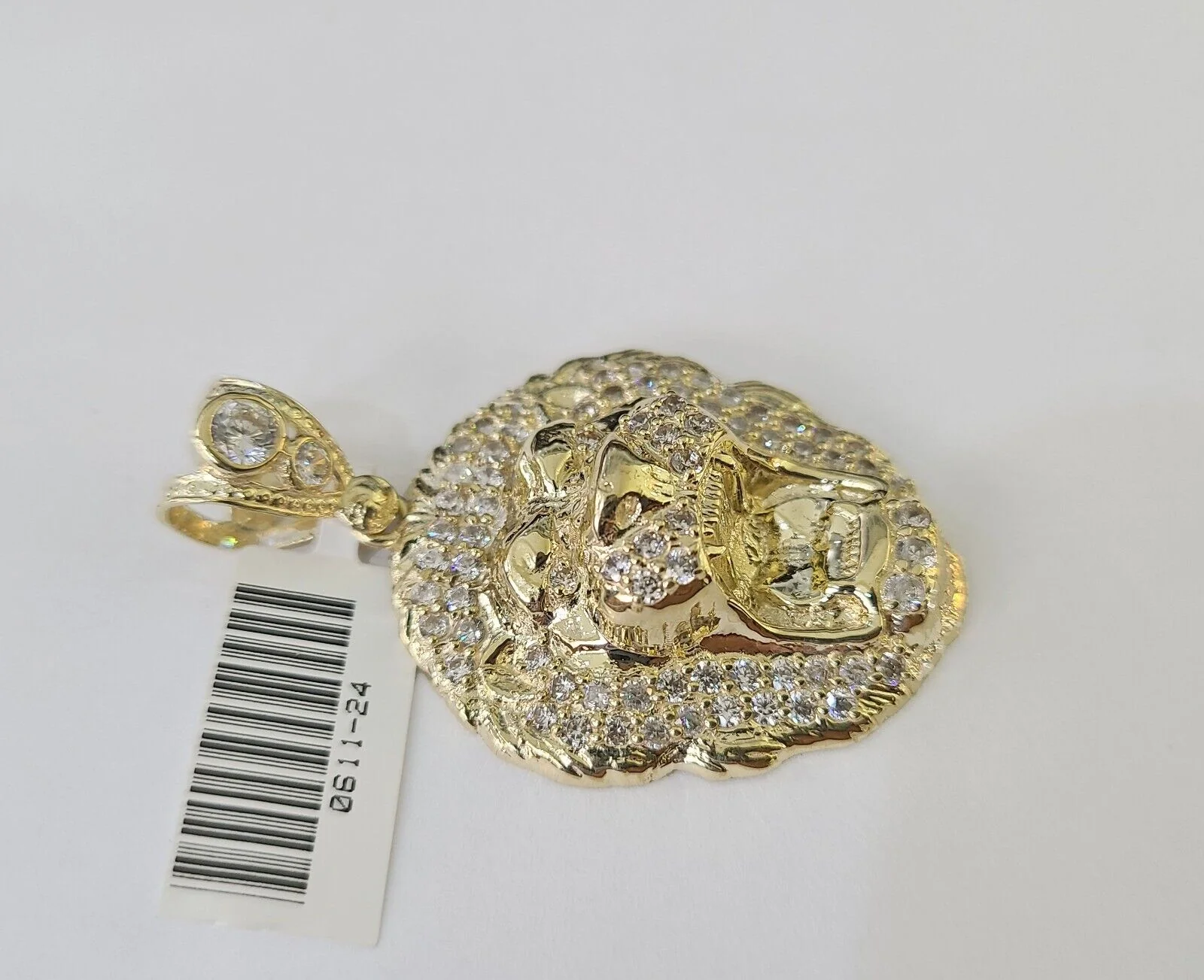 Real 10k Gold Roaring Lion Head Charm Pendant 10kt Yellow Gold For Men's - Image 5