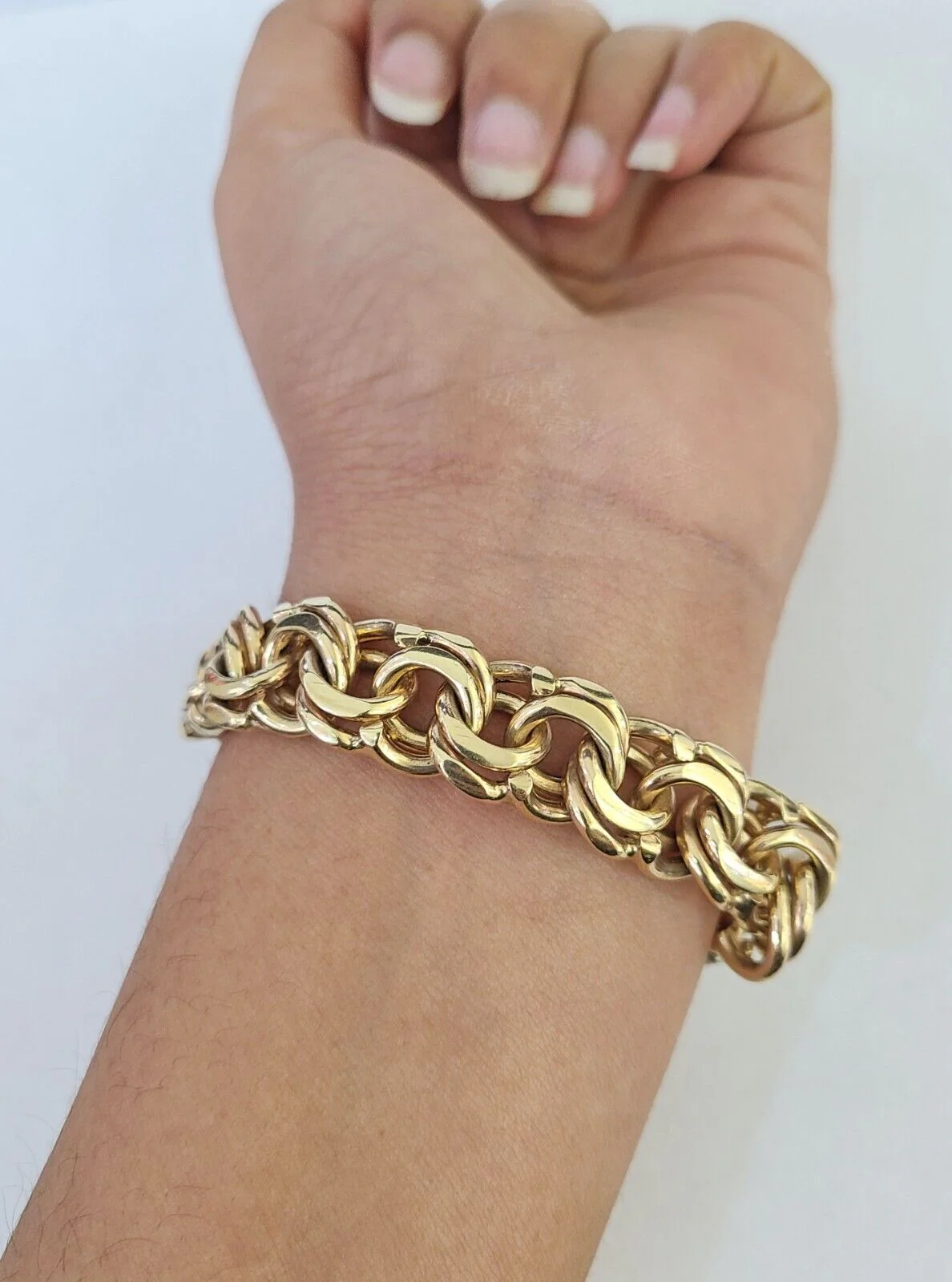 Real Solid 10kt Gold Chino ID Bracelet 14mm 8.5'' Inch Thick Name Plate 10k Mens - Image 5