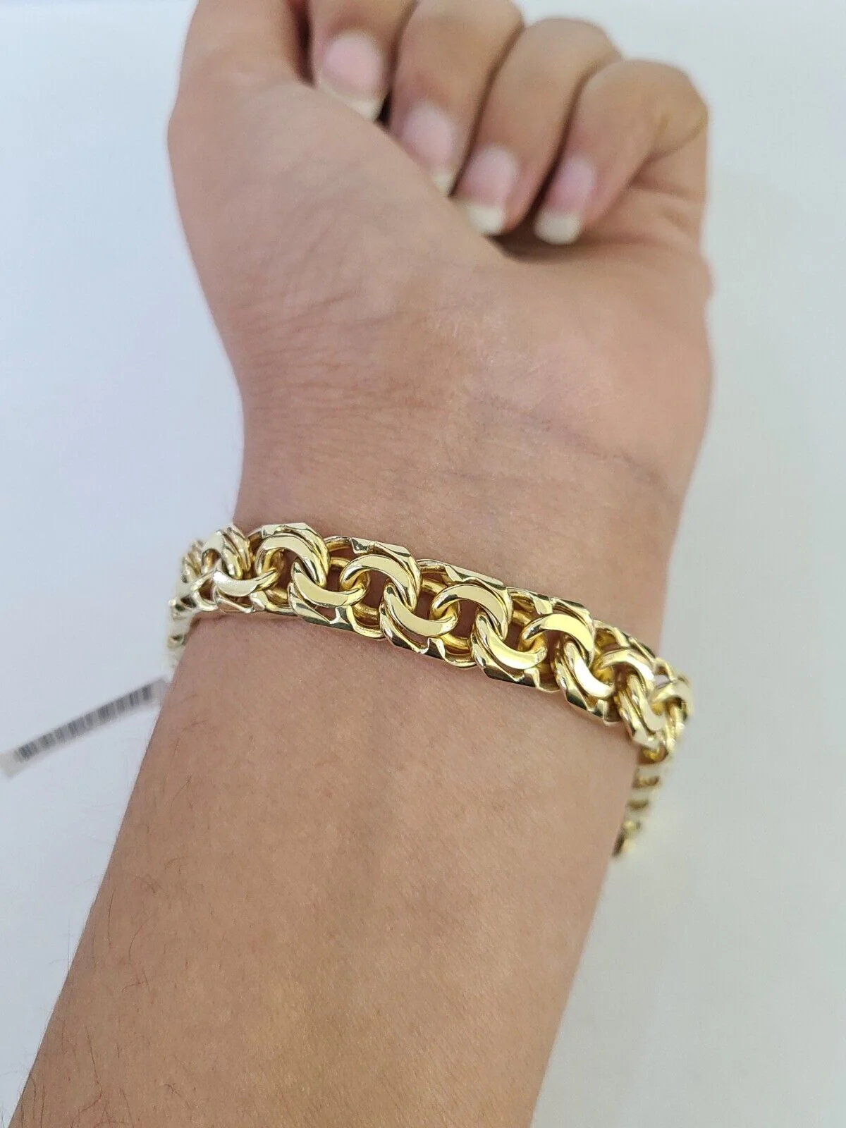 Real Solid 10kt Gold Chino ID Bracelet Mens 10mm 8'' Inch Thick Name Plate 10k - Image 2