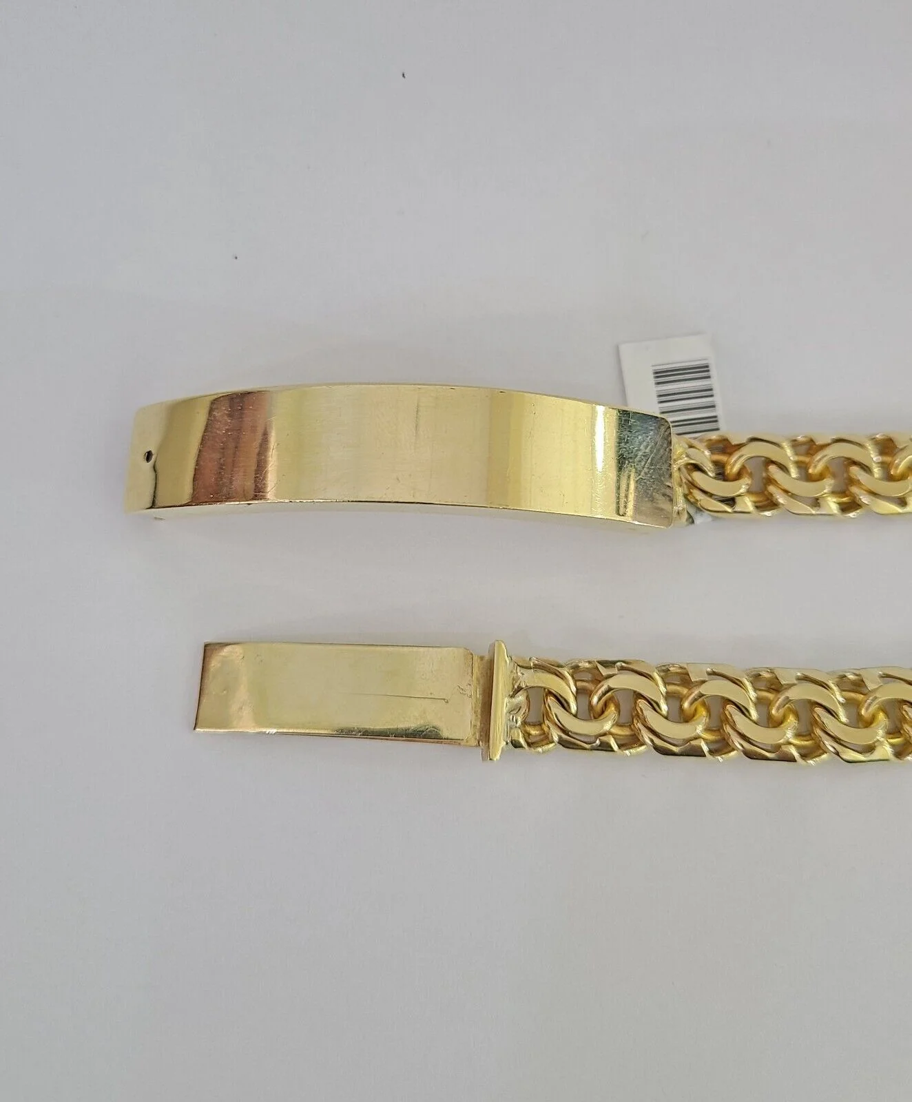 Real Solid 10kt Gold Chino ID Bracelet Name Plate 10mm 8.5'' Inch 10k Mens - Image 3