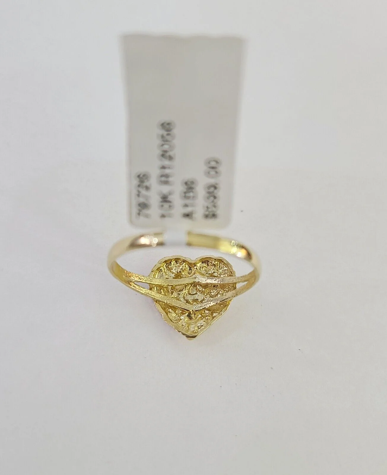 Ring 10k Nugget Heart Ring Yellow Gold REAL Genuine Ladies All Sizes - Image 3