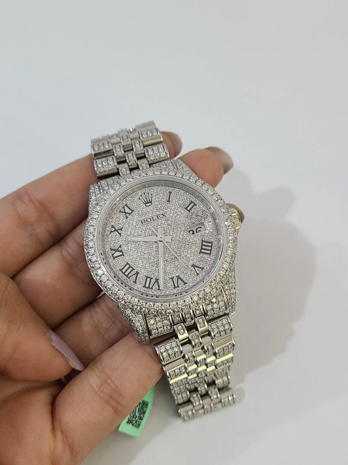 ROLEX Datejust Natural Diamond Iced Out 36mm Watch - Image 4