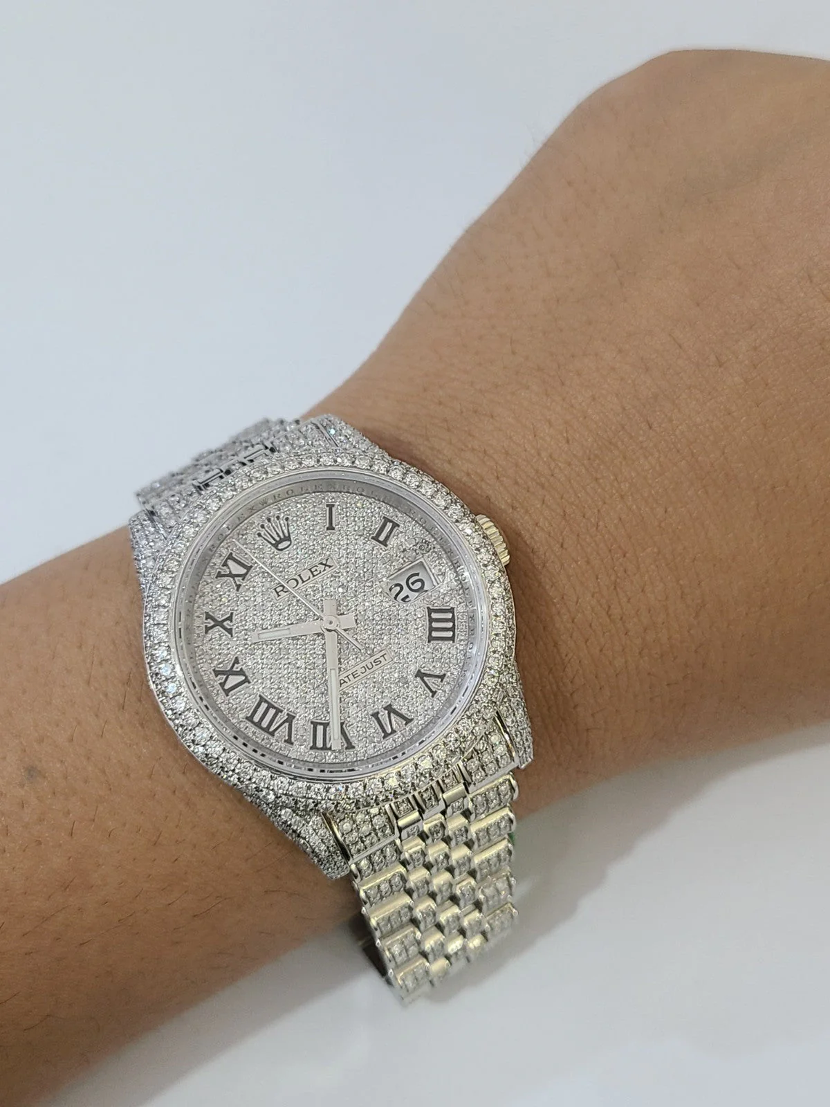 ROLEX Datejust Natural Diamond Iced Out 36mm Watch - Image 6