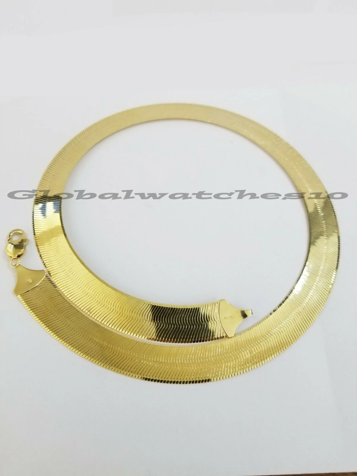 Solid 10K Gold 5mm-15mm Herringbone Necklace Bracelet 16-24" Chain Yellow Gold - Image 12