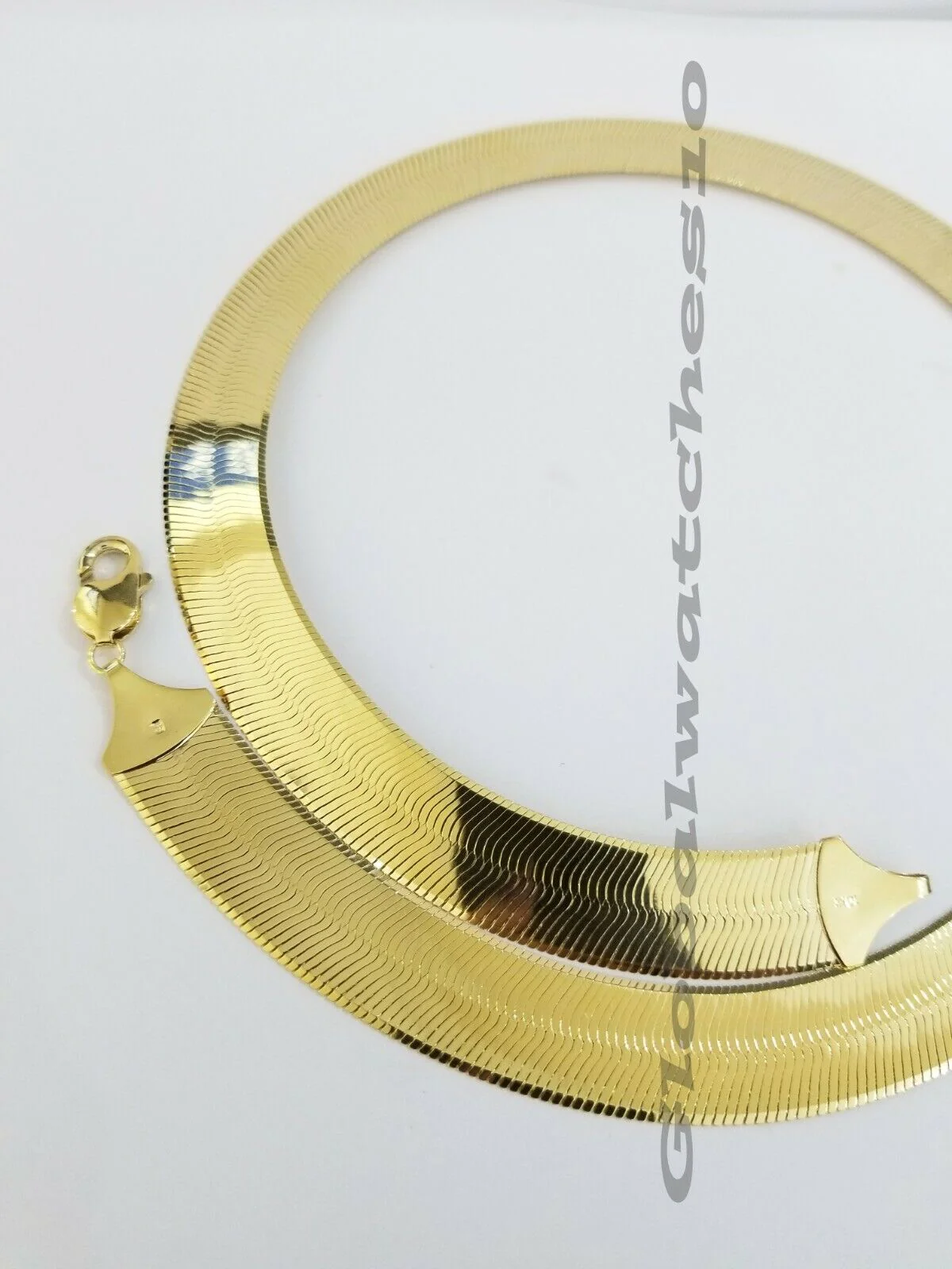 Solid 10K Gold 5mm-15mm Herringbone Necklace Bracelet 16-24" Chain Yellow Gold - Image 4
