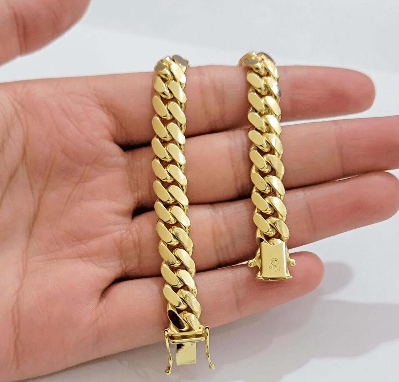 Solid 10k Gold Bracelet 9mm 8 Inch Miami Cuban Link Box Lock REAL 10KT Men Women - Image 4