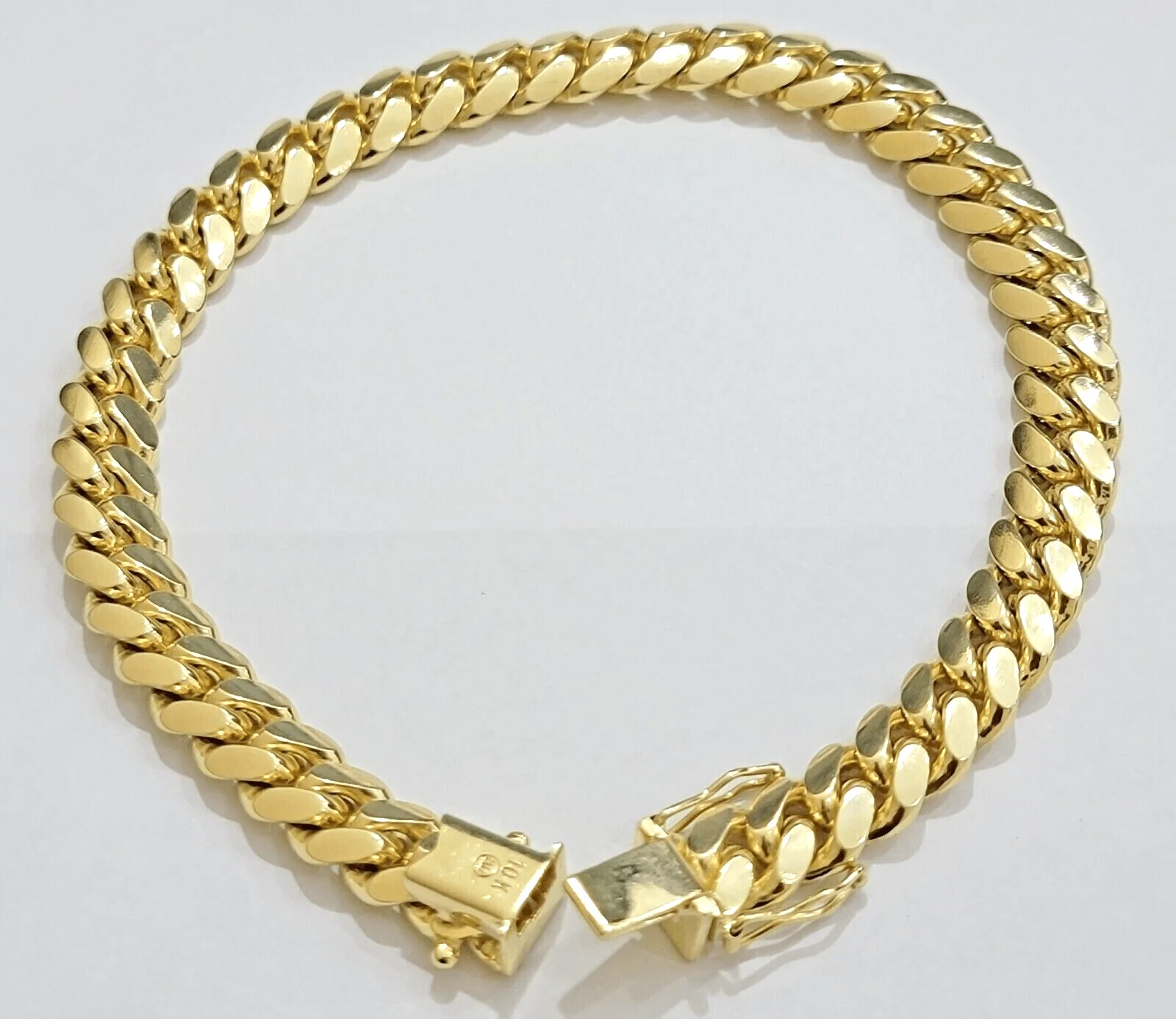 Solid 10k Gold Bracelet 9mm 8 Inch Miami Cuban Link Box Lock REAL 10KT Men Women - Image 6