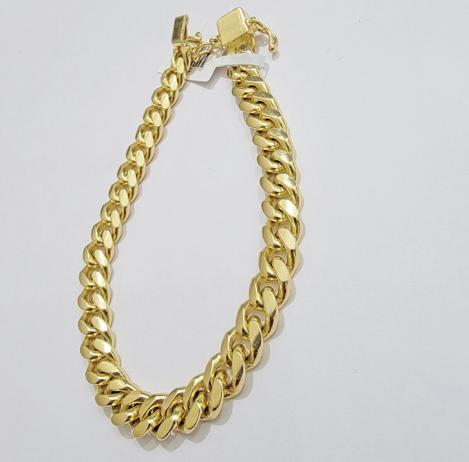Solid 10k Gold Bracelet Cuban Link 8mm 7.5" Miami Cuben REAL 10k Yellow Gold Men - Image 8