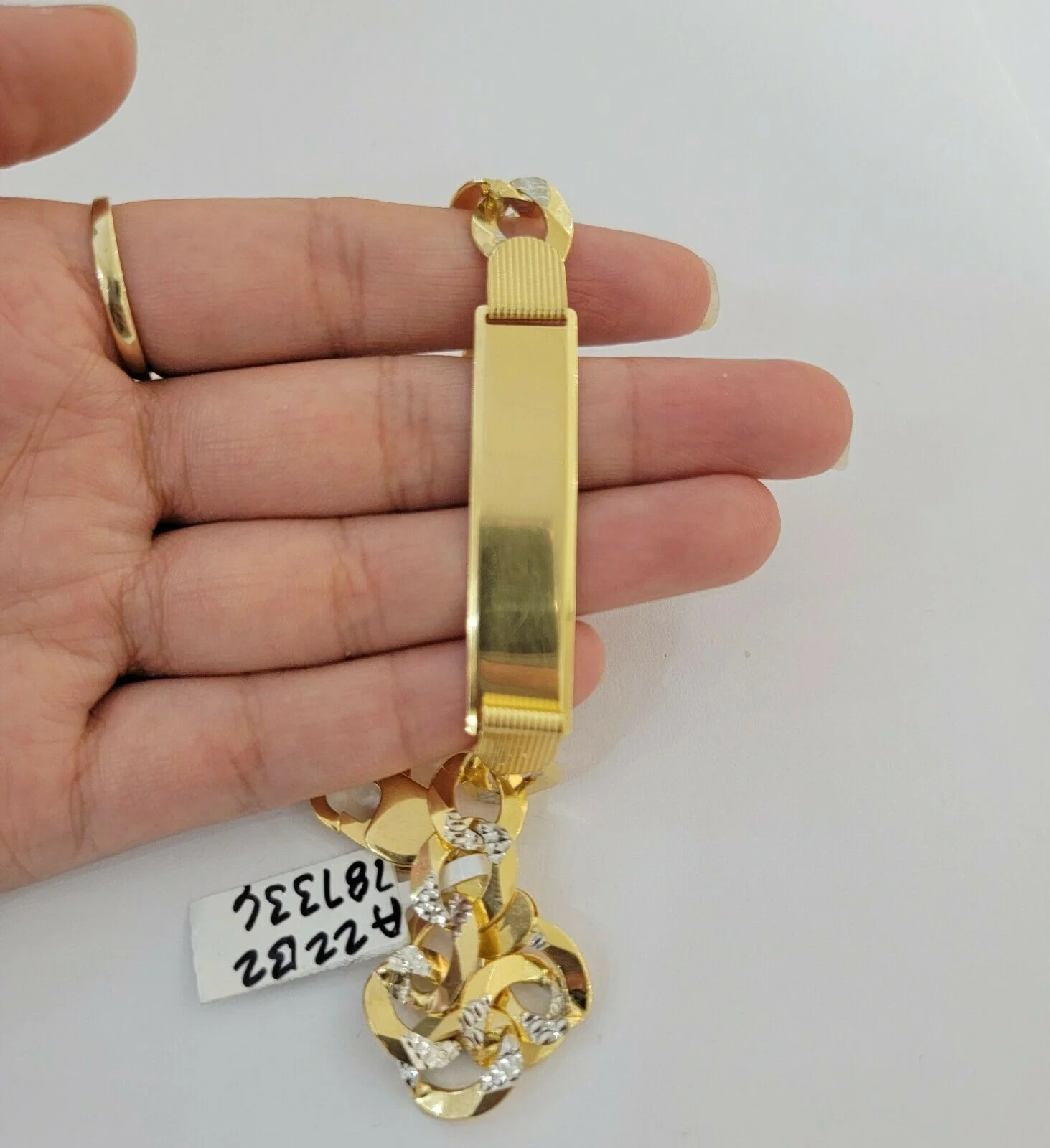 Solid 10k Gold Bracelet Id Cuban link 11mm 9" 10kt Yellow Gold Strong Link, REAL - Image 5