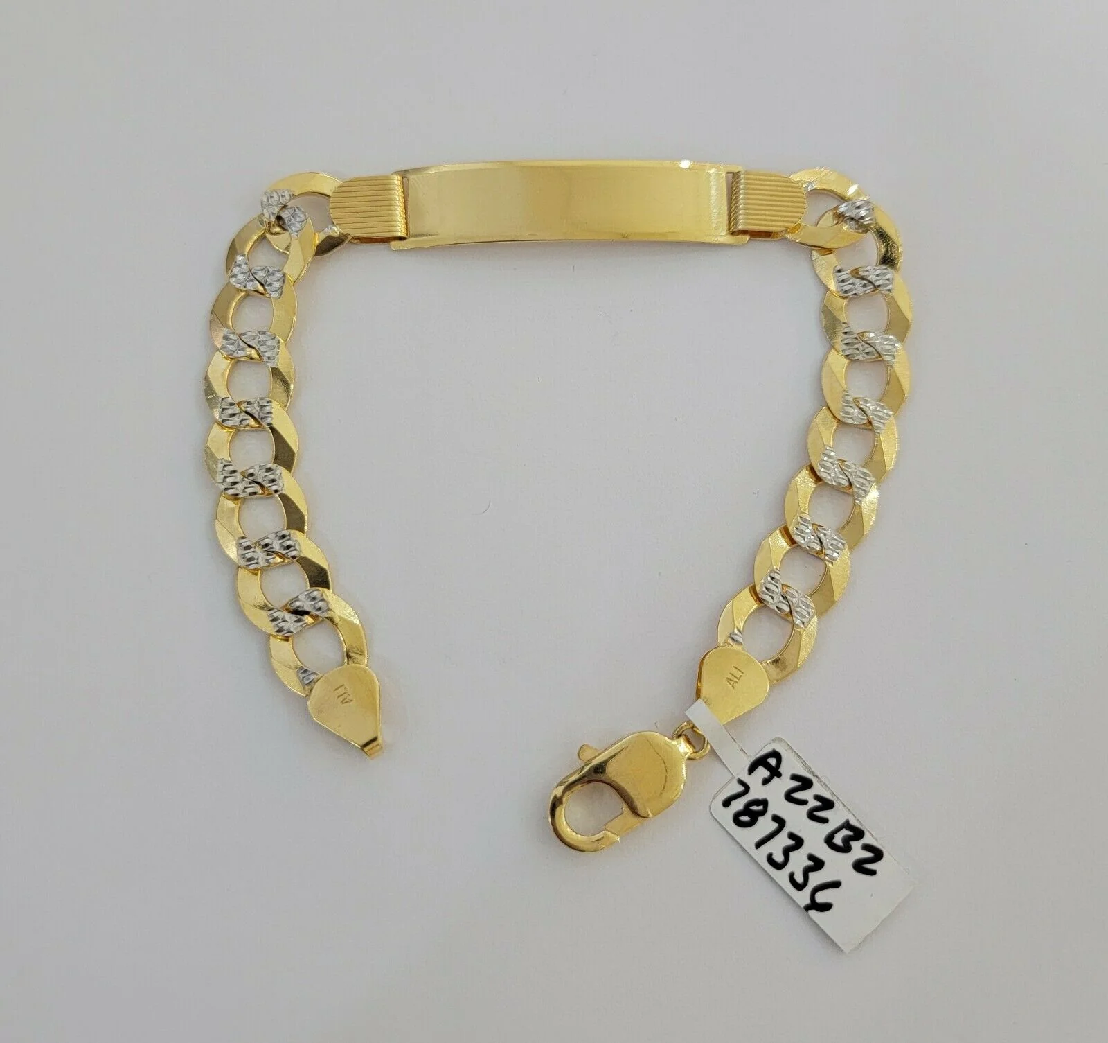 Solid 10k Gold Bracelet Id Cuban link 11mm 9" 10kt Yellow Gold Strong Link, REAL - Image 6