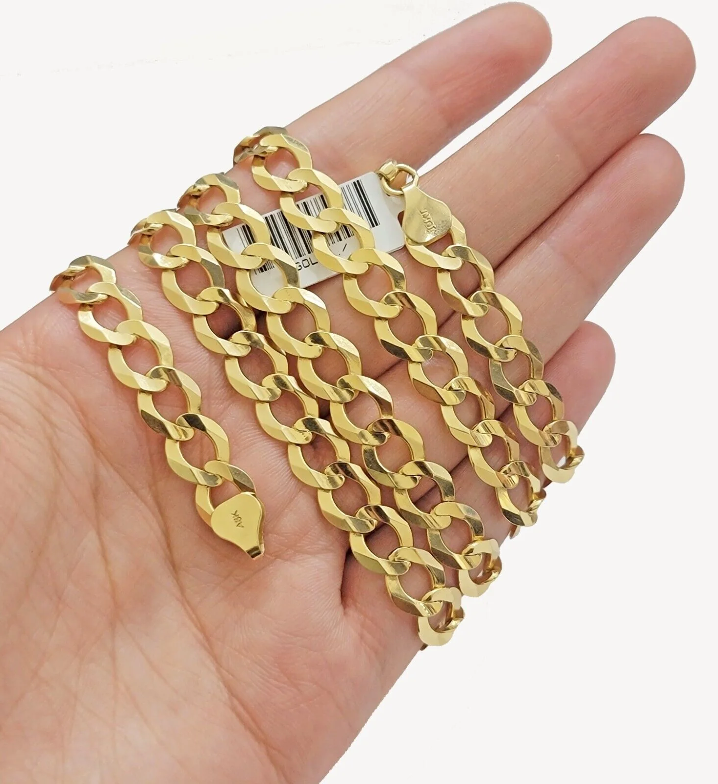 Solid 10k Gold Chain 9mm Mens Necklace Cuban Curb Link 26 inch REAL 10KT STRONG - Image 3