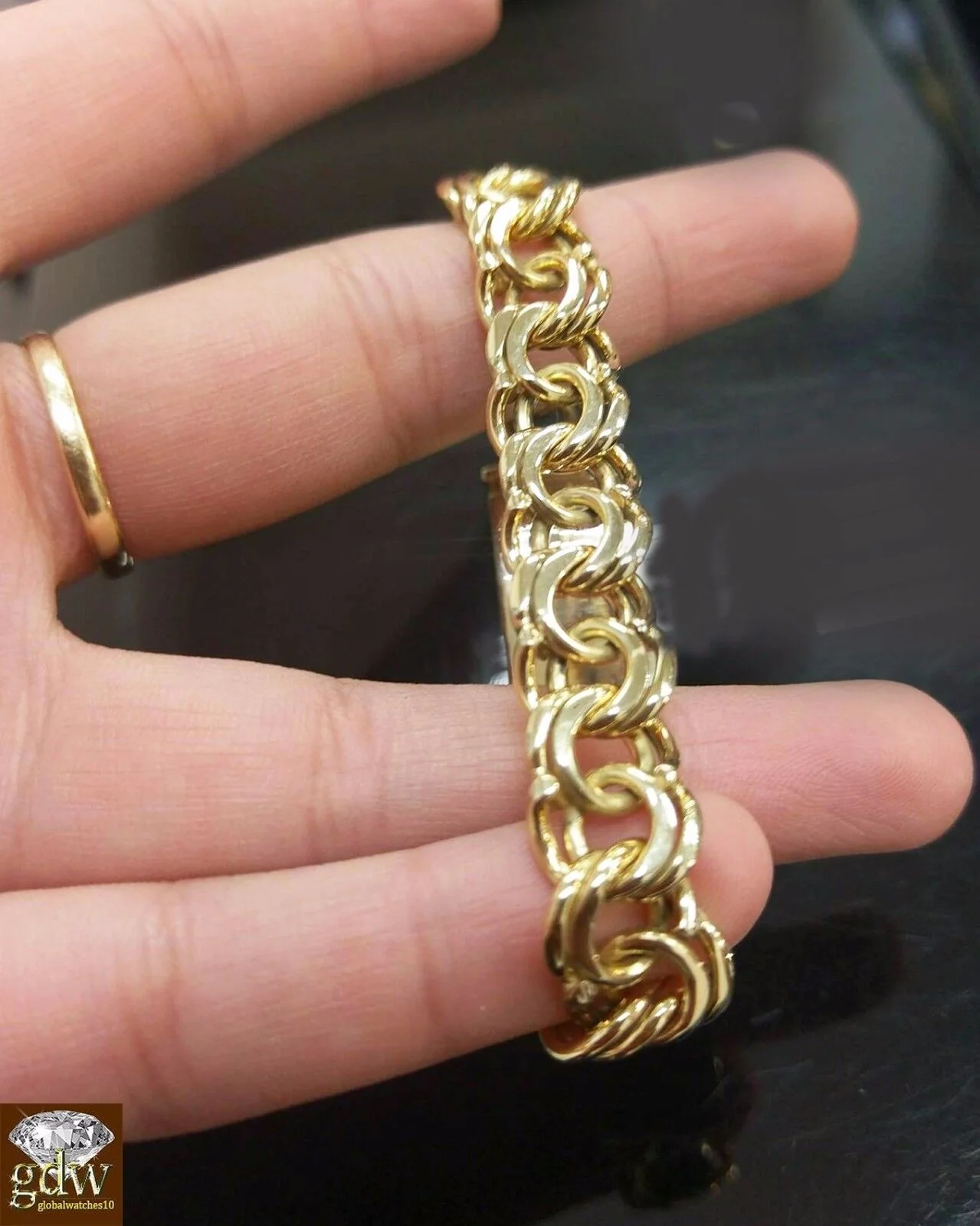 Solid 10k Gold Chino ID Bracelet Size 7.5" Inch Box - Image 4