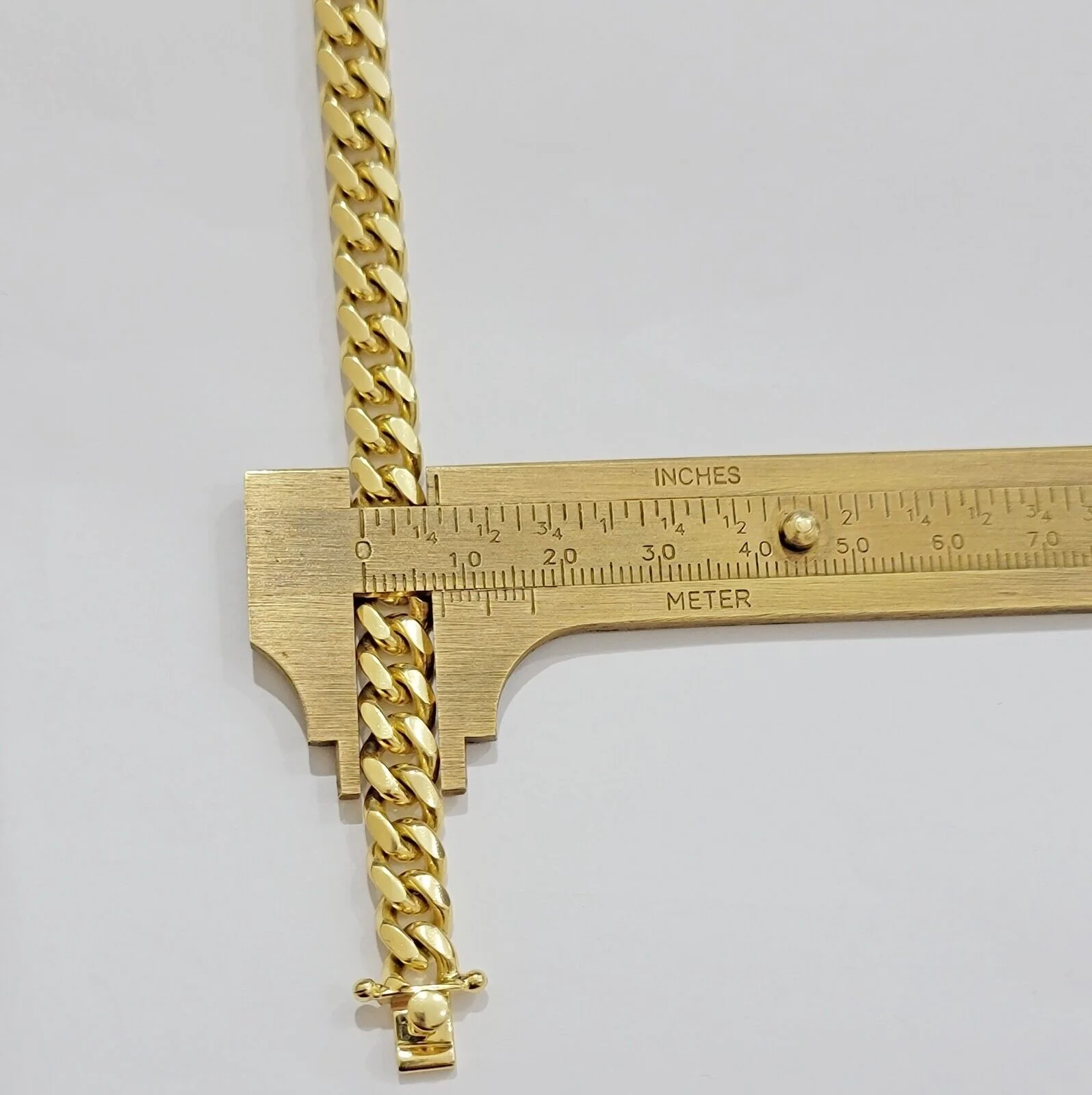 Solid 10k Gold Cuban Link Bracelet 8mm 7" Miami Cuben REAL 10kt Yellow Gold Mens - Image 5