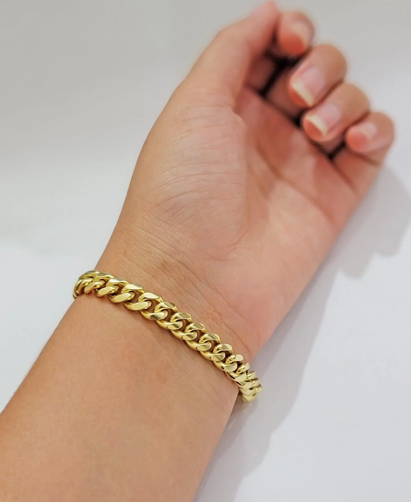 Solid 10k Gold Cuban Link Bracelet 8mm 8" Miami Cuben REAL 10kt Yellow Gold Mens - Image 5