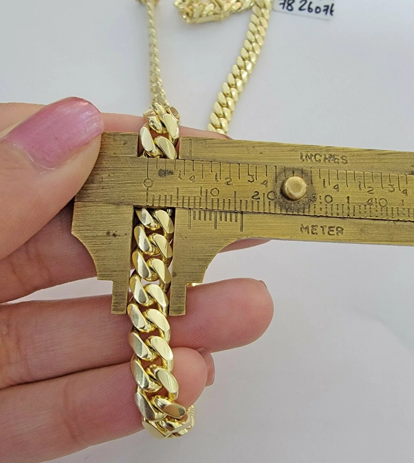 Solid 10k Gold Cuban Link Necklace 20" 7mm Chain Box Lock Real 10k Yellow Choker - Image 3