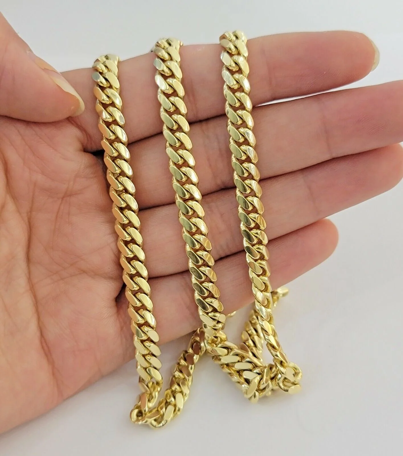 Solid 10k Gold Miami Cuban Link Chain Necklace 6mm 20" Men 10kt Yellow Gold SALE - Image 3