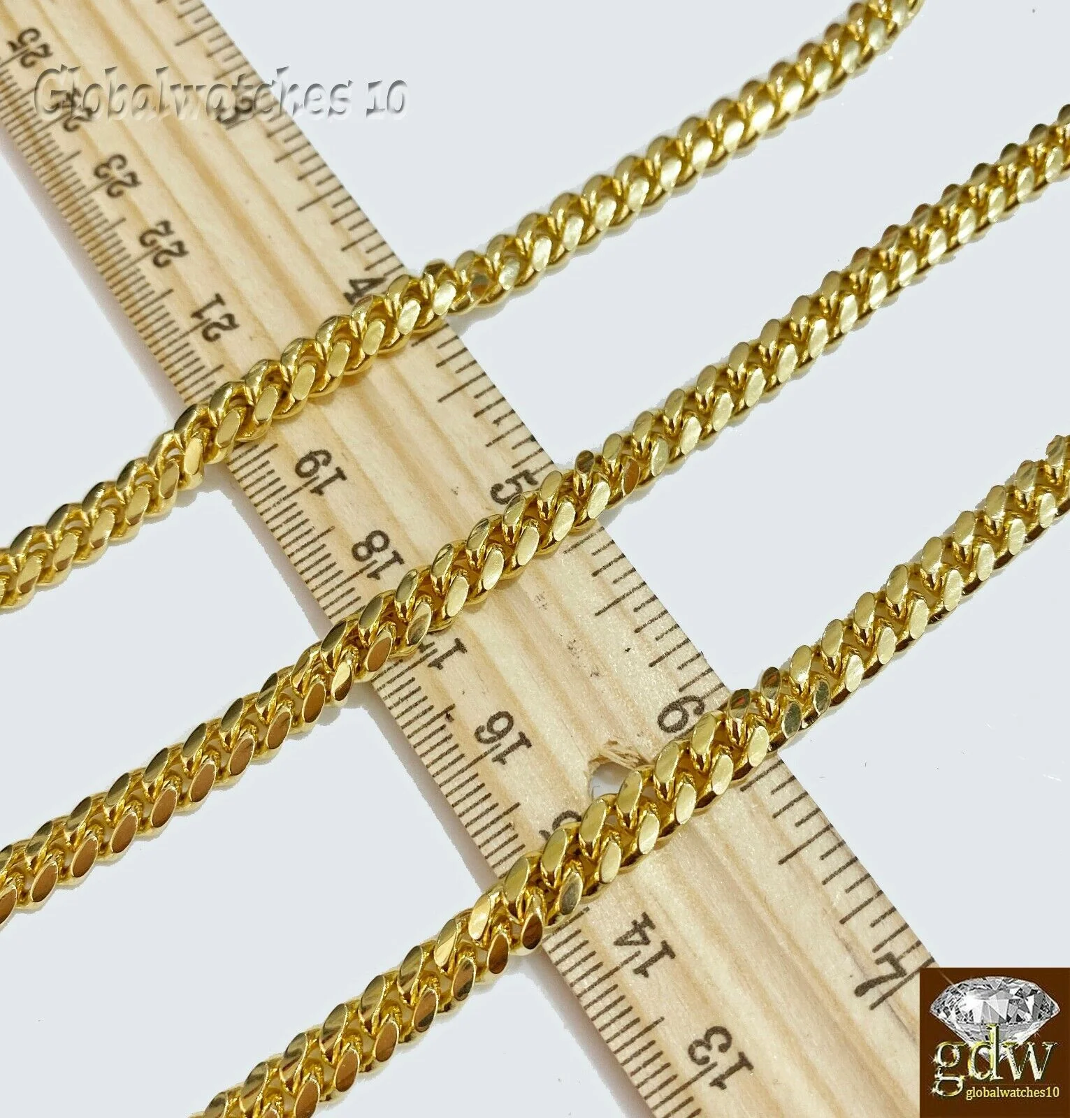 Solid 10k Gold Miami Cuban Link Chain Necklace & Bracelet Set Box Lock Men Heavy - Image 2