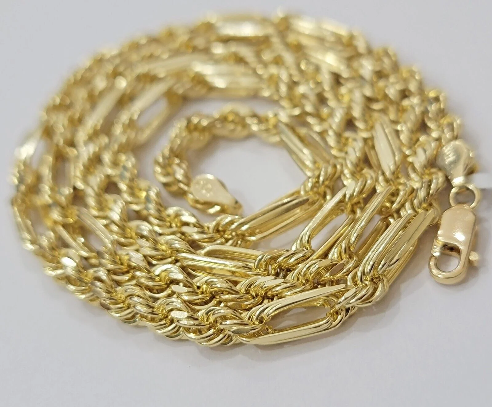 Solid 10k Gold Milano Rope Chain Necklace 24" 4.5mm Men's 10kt Yellow Gold, REAL - Image 6