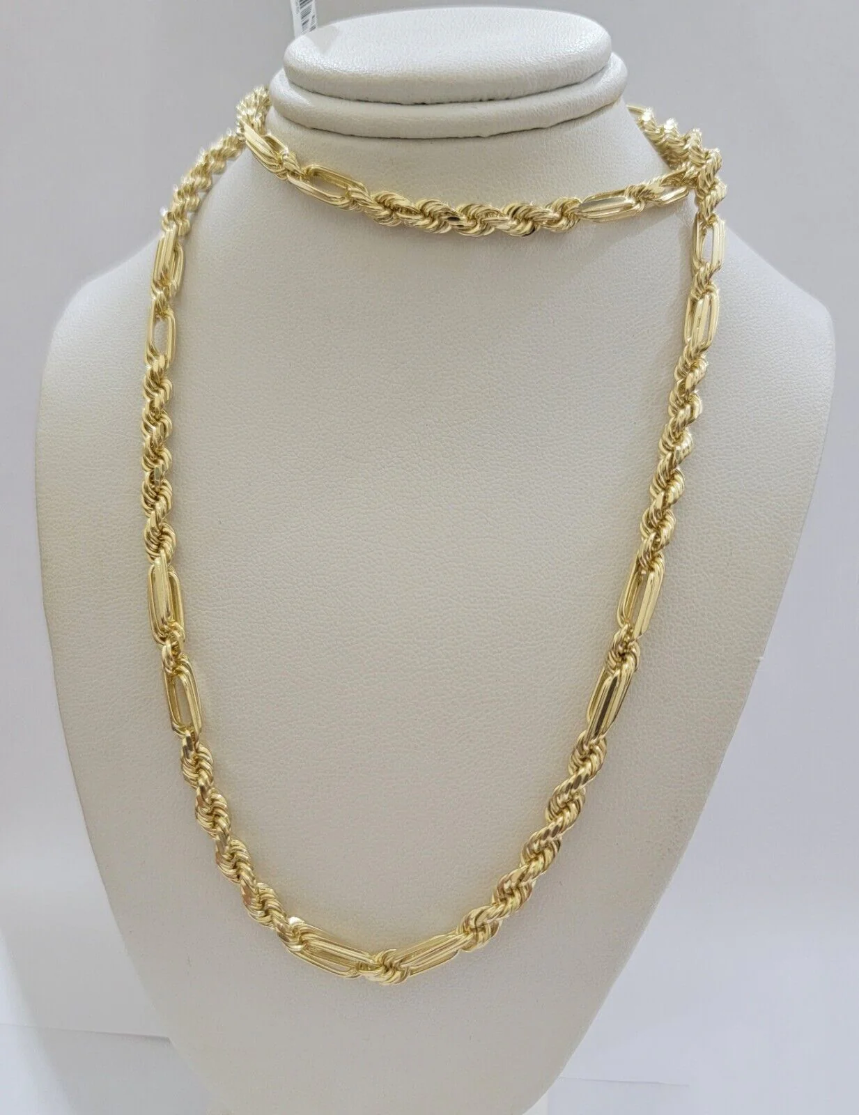 Solid 10k Gold Milano Rope Chain Necklace 26" 4.5mm Men's 10kt Yellow Gold, REAL - Image 5