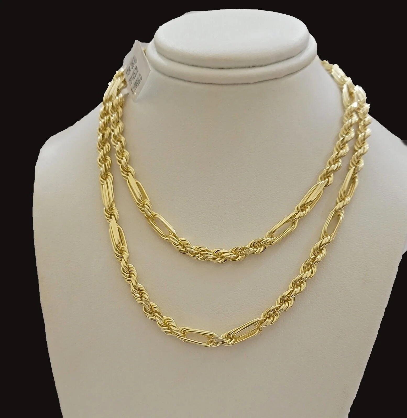 Solid 10k Gold Milano Rope Chain Necklace 28" 4.5mm Men's 10kt Yellow Gold, REAL - Image 2